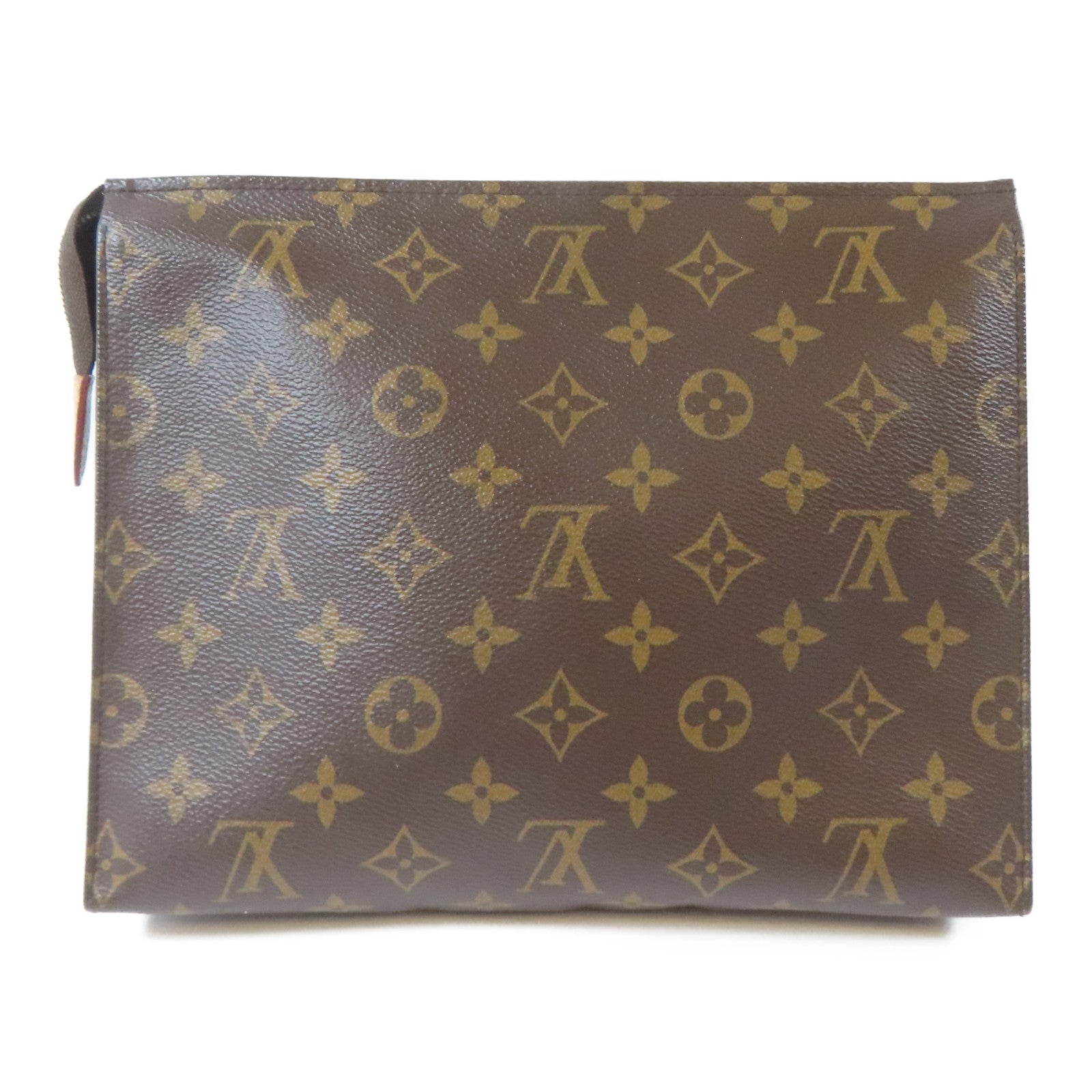 LOUIS VUITTON Monogram Toiletry Pouch金扣小袋啡色