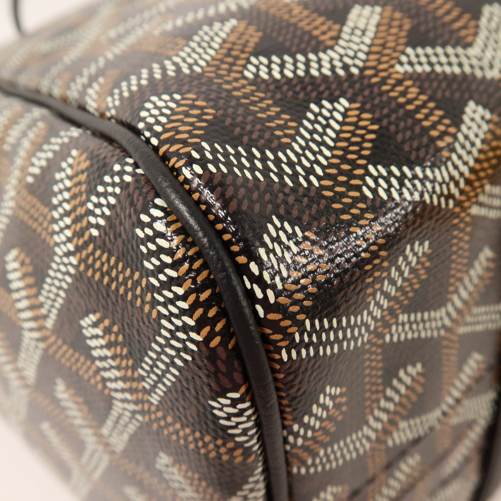 GOYARD 塗層帆布Sac Rouette Souple PM銀扣肩背袋