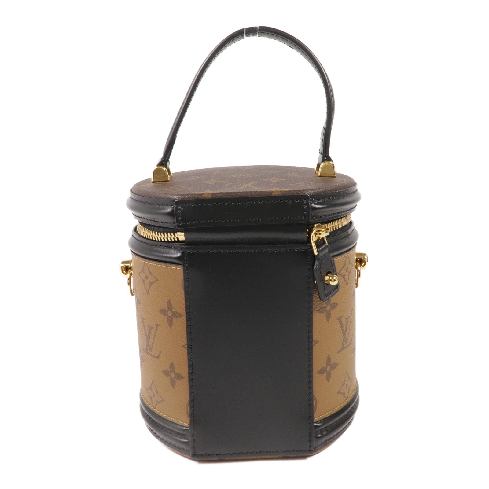 LOUIS VUITTON Monogram Reverse Cannes金扣手挽肩背兩用袋