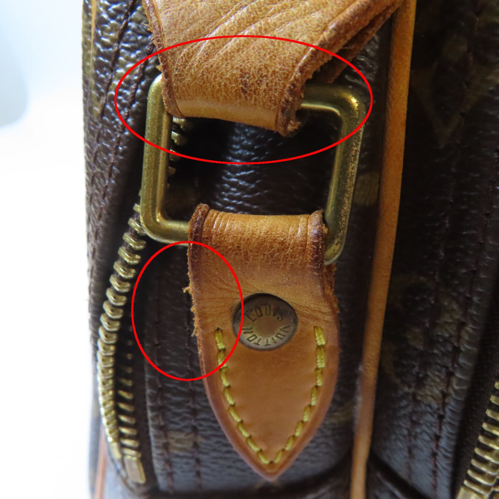LOUIS VUITTON Monogram Reporter PM 金扣肩背袋啡色