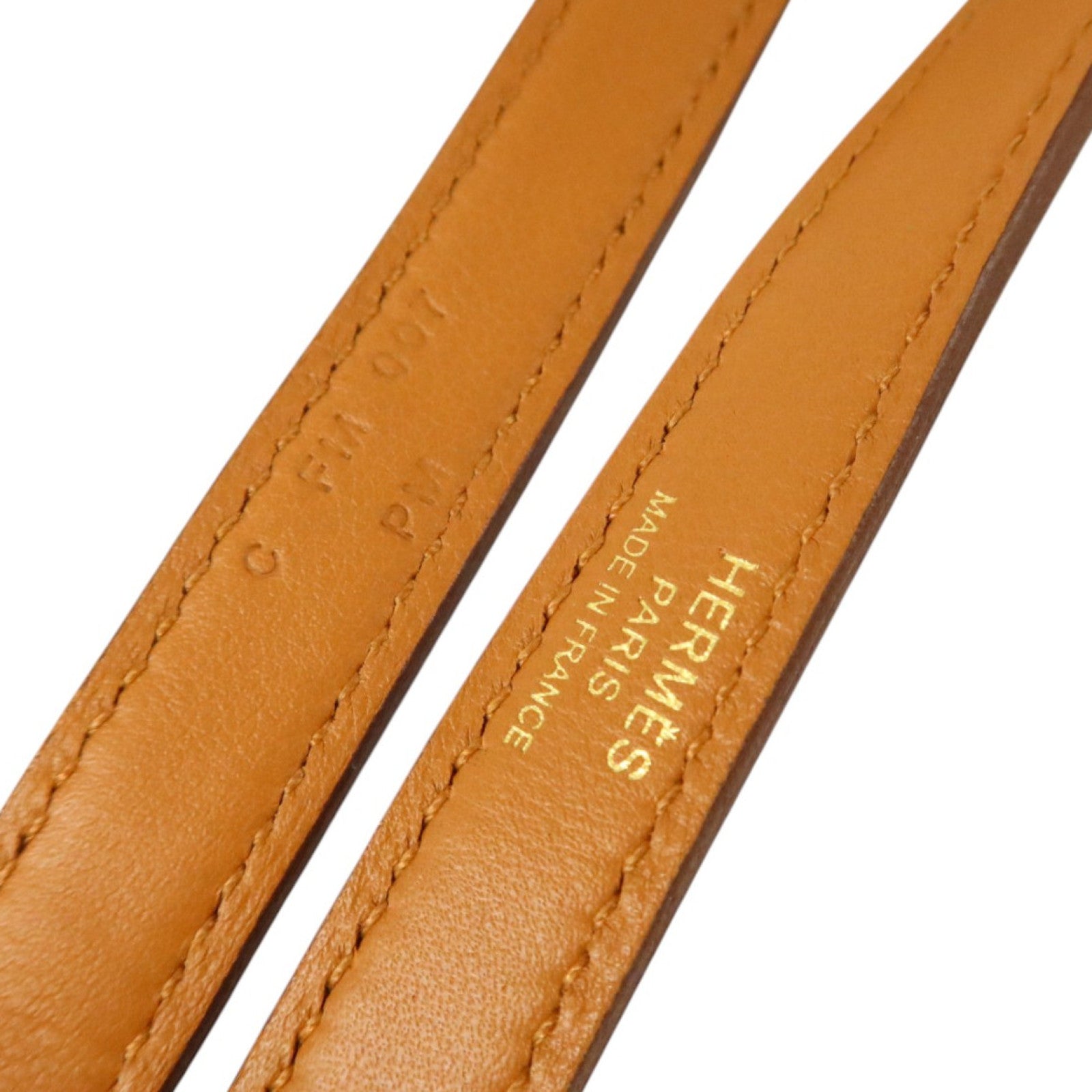 HERMES Swift皮革Mini Dog Carres Strap金扣肩帶Gold