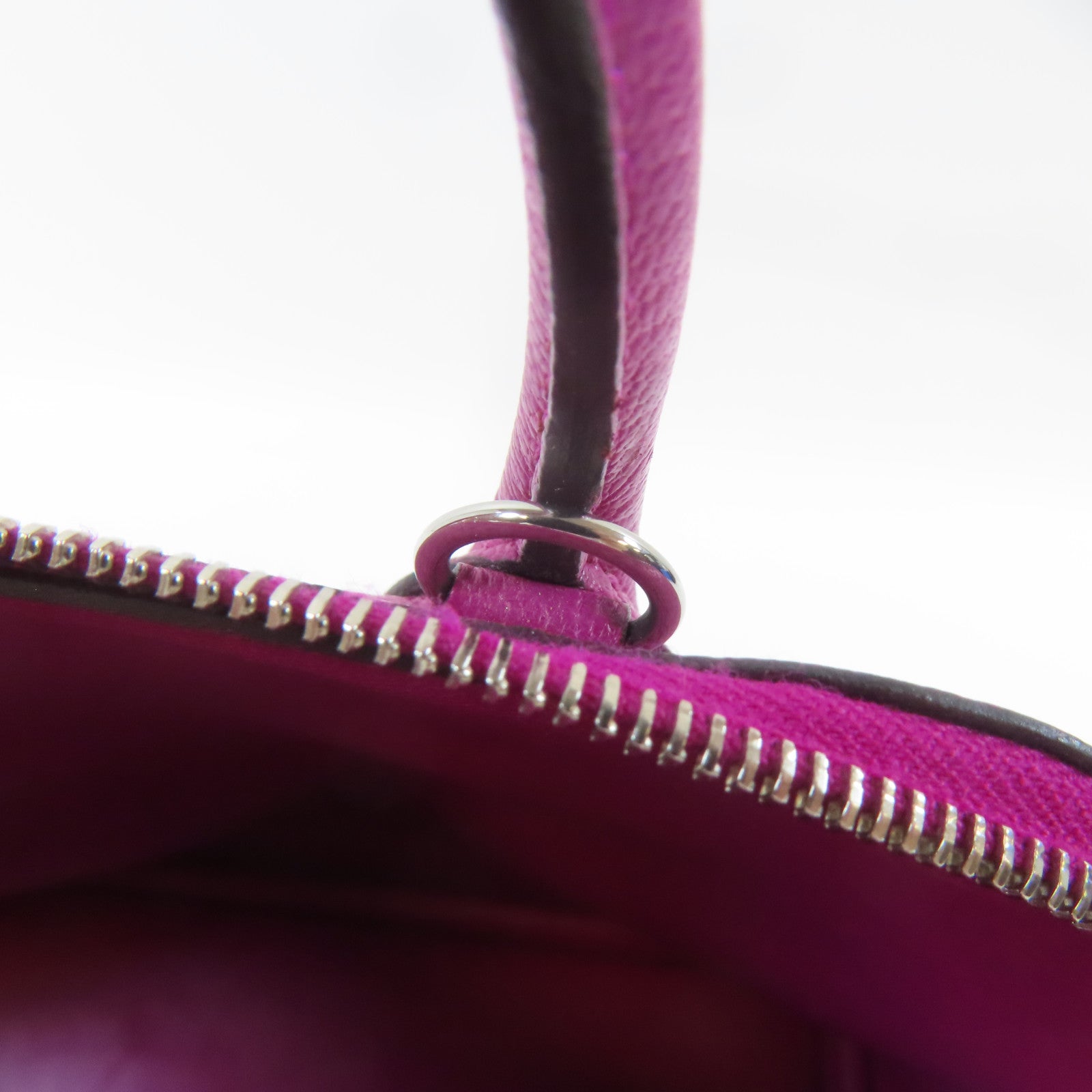 HERMES 【激減優惠】Chevre皮革Mini Bolide 1923銀扣手挽肩背兩用袋Rose Purple/桃紫色