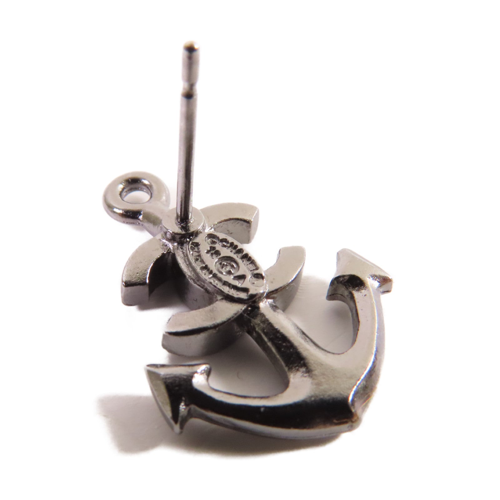 CHANEL 金屬CC Anchor Earrings耳環銀色