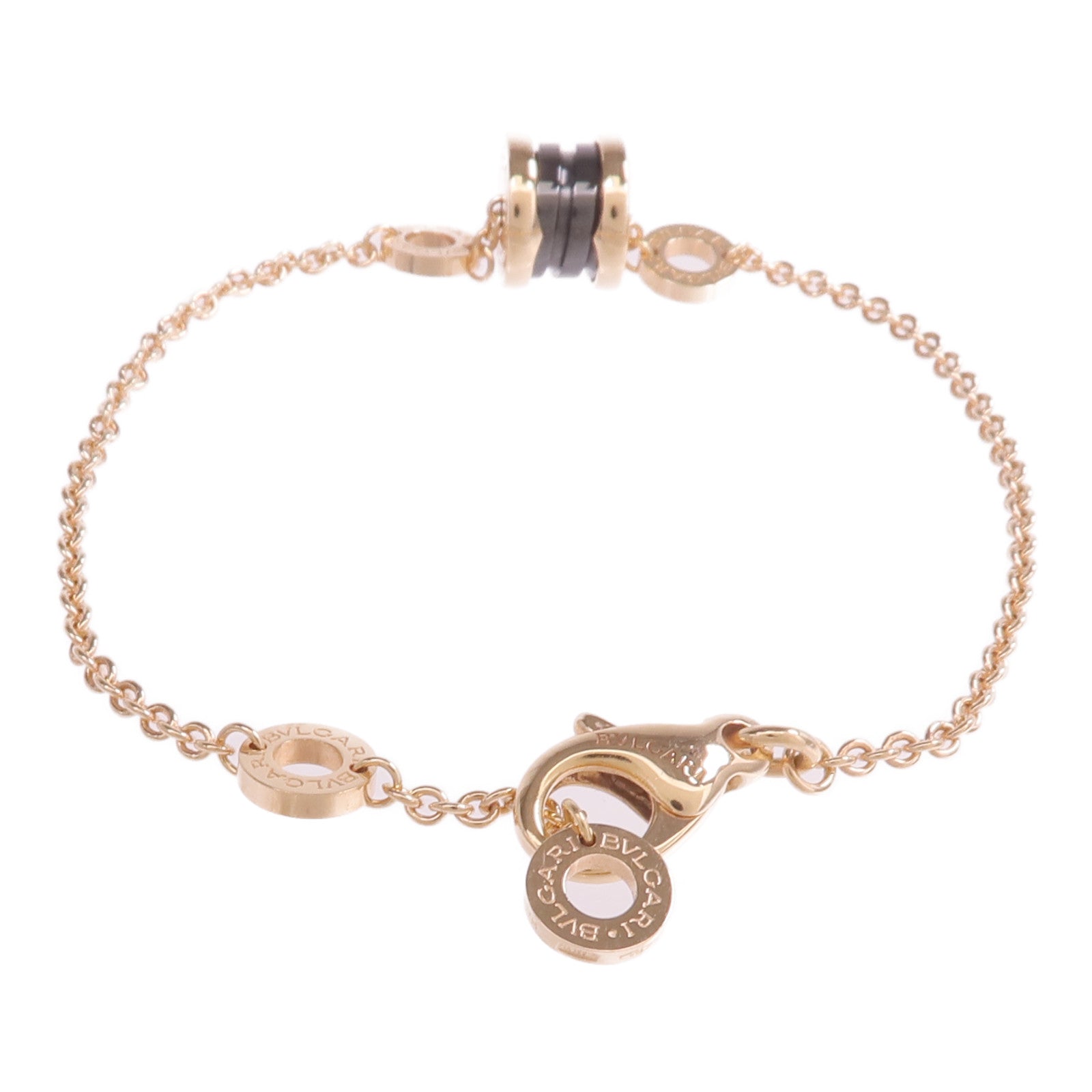 BVLGARI 18K玫瑰金/陶瓷B.zero 1 Bracelet手鏈