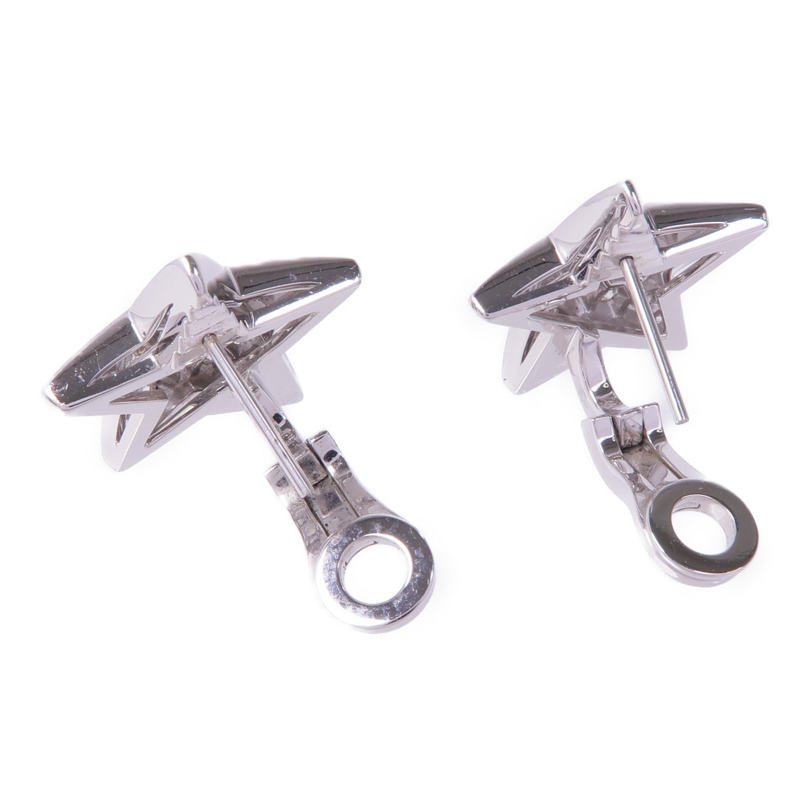 CHANEL 18K白金Comète Geode Earrings鑽石耳環