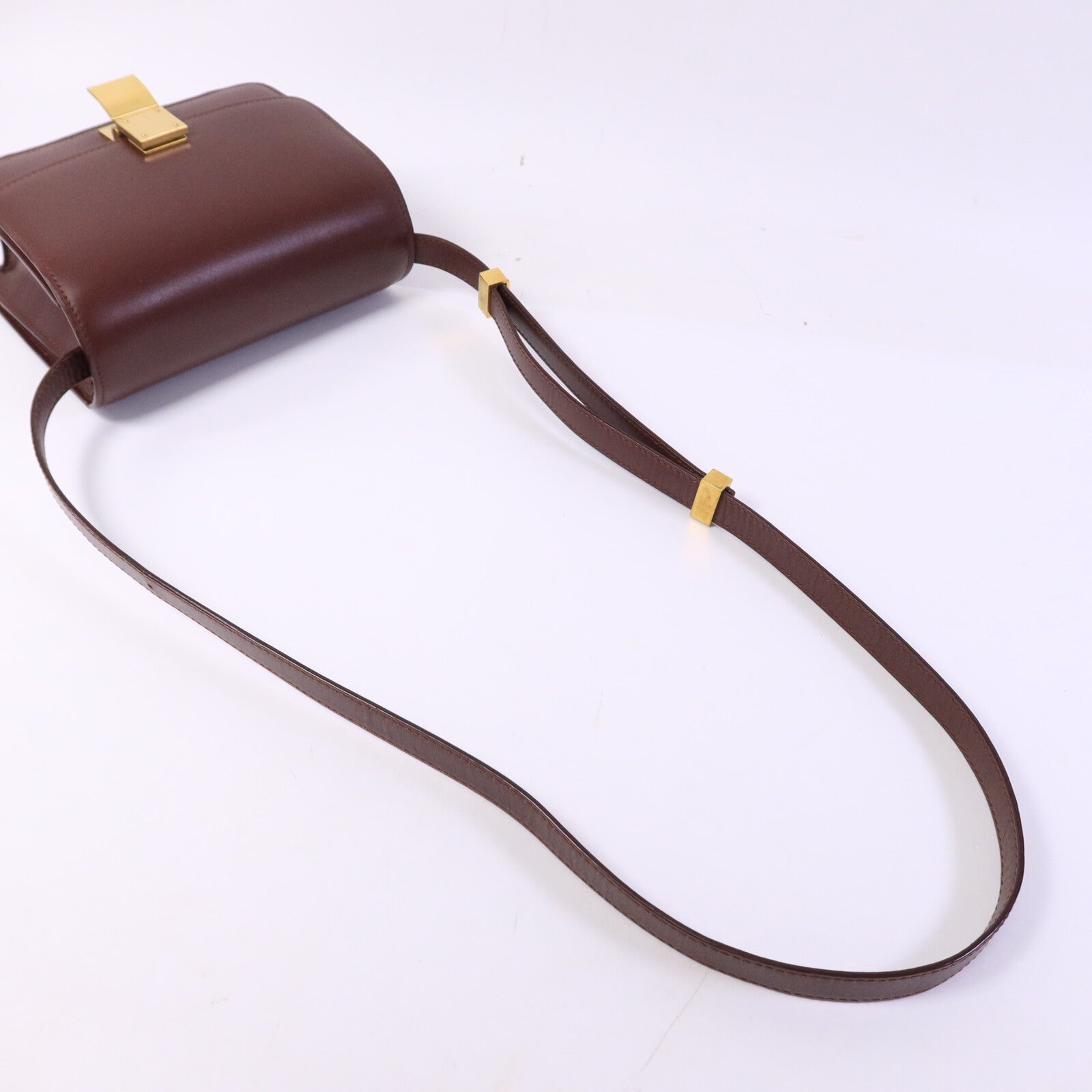 CELINE 牛皮皮革Mini Classic Box肩背袋