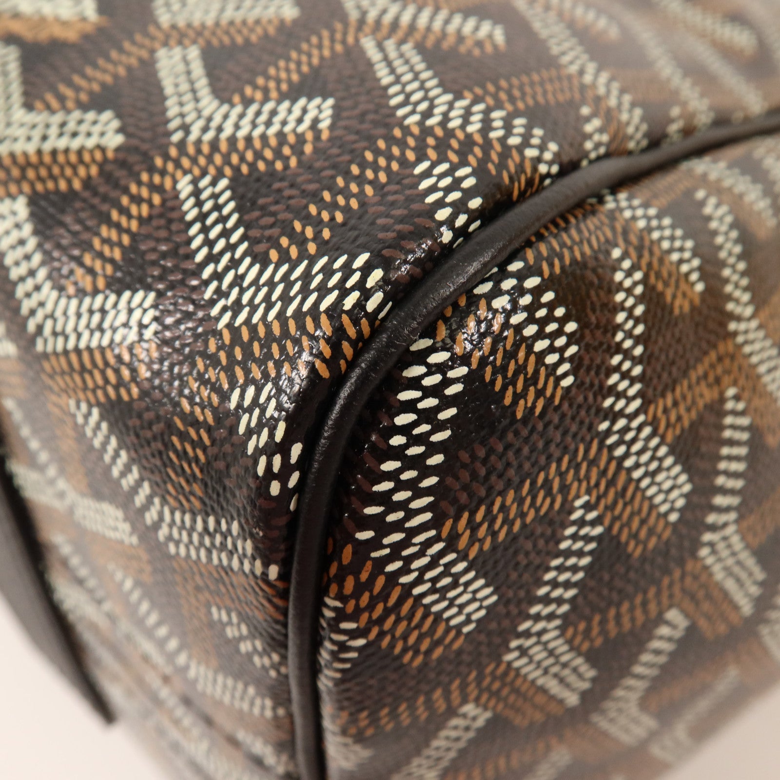 GOYARD 塗層帆布Sac Rouette Souple PM銀扣肩背袋