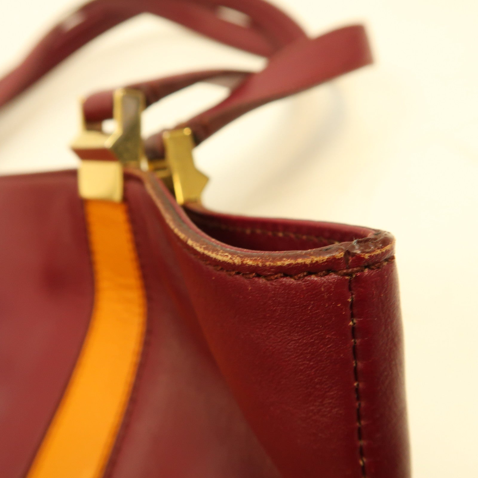 TOD'S 【激減優惠】牛皮皮革Tote Bag金扣手挽袋紅色