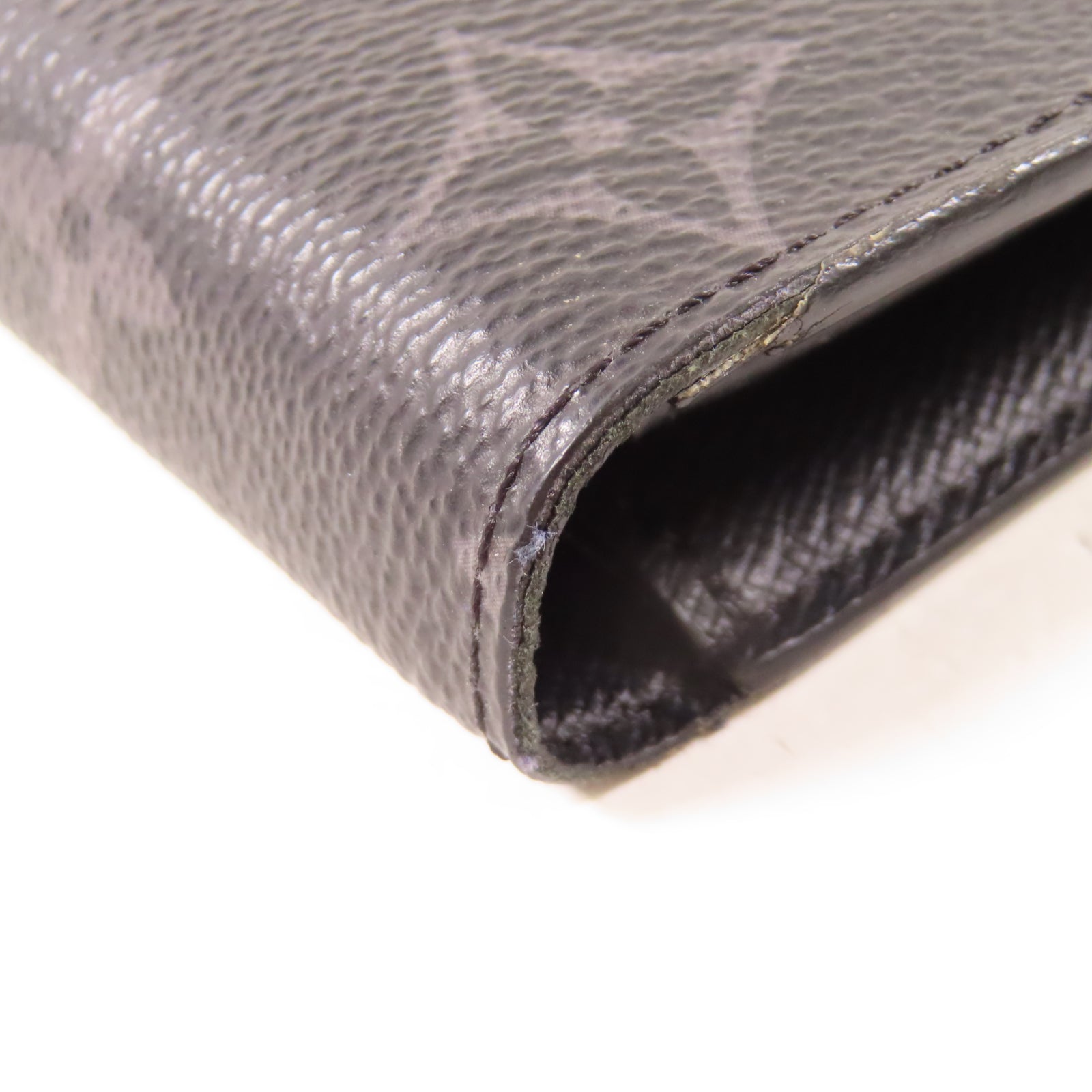 LOUIS VUITTON Monogram Eclipse Brazza Wallet銀扣長錢包黑色