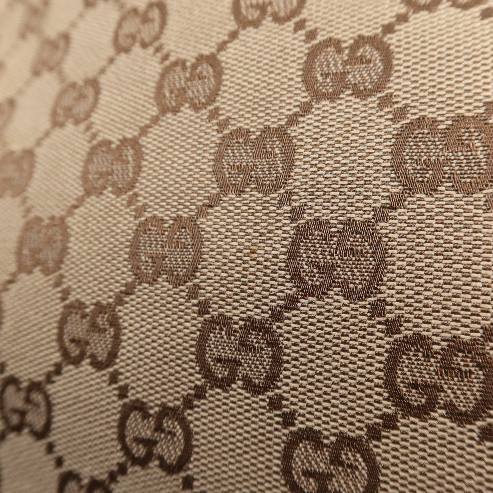 GUCCI 帆布Tote Bag銀扣肩背袋