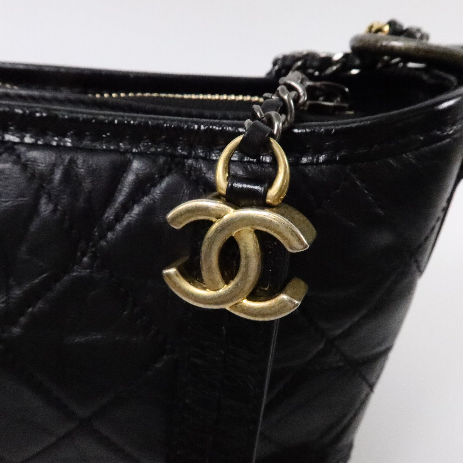 CHANEL 牛皮皮革Gabrielle Small鏈帶肩背袋