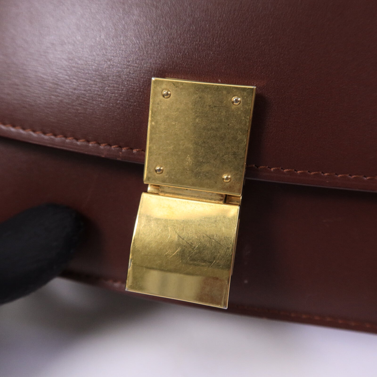 CELINE 牛皮皮革Mini Classic Box肩背袋