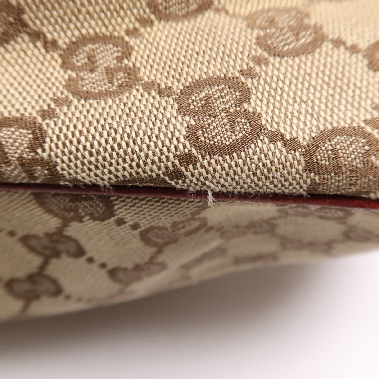 GUCCI 帆布Tote Bag銀扣肩背袋