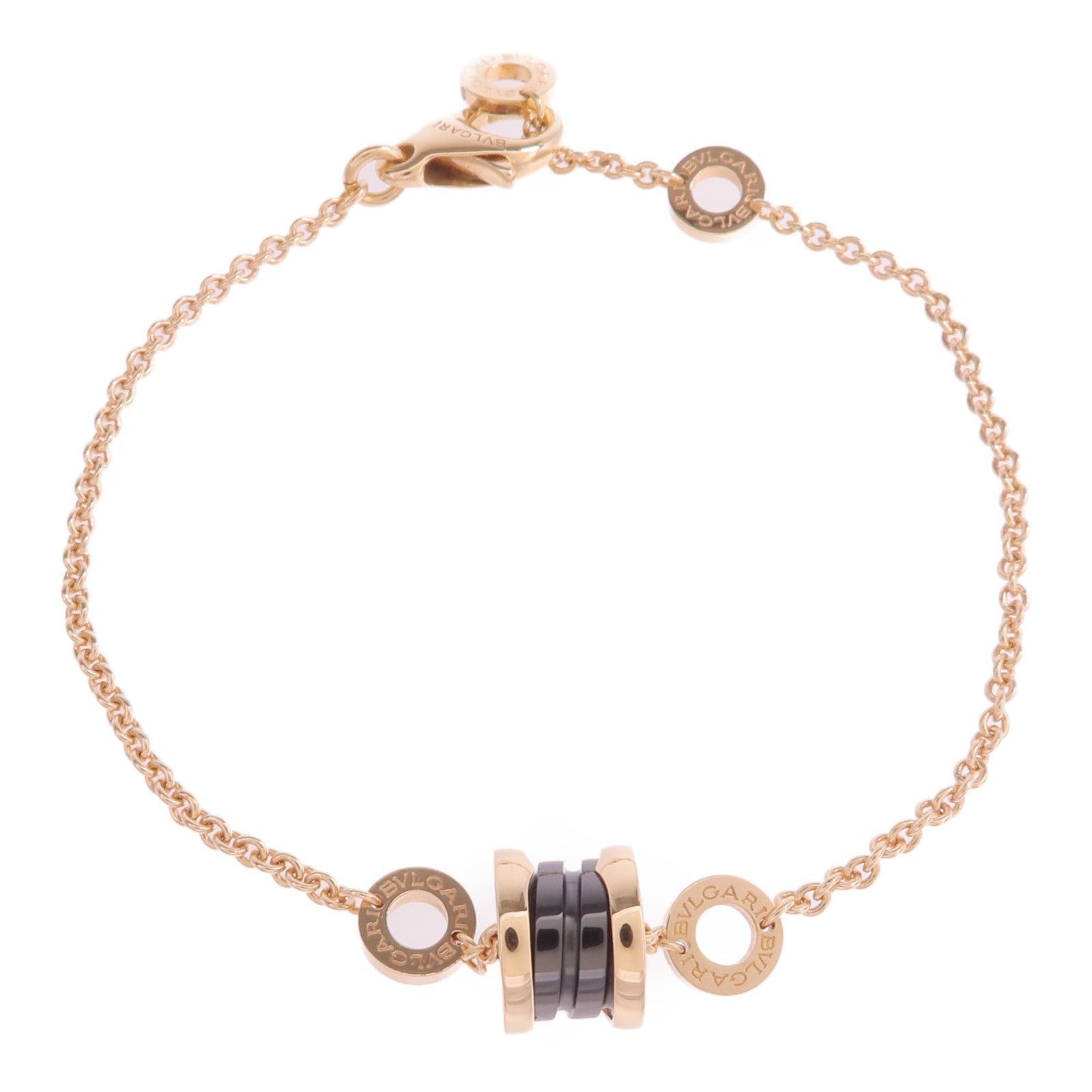 BVLGARI 18K玫瑰金/陶瓷B.zero 1 Bracelet手鏈