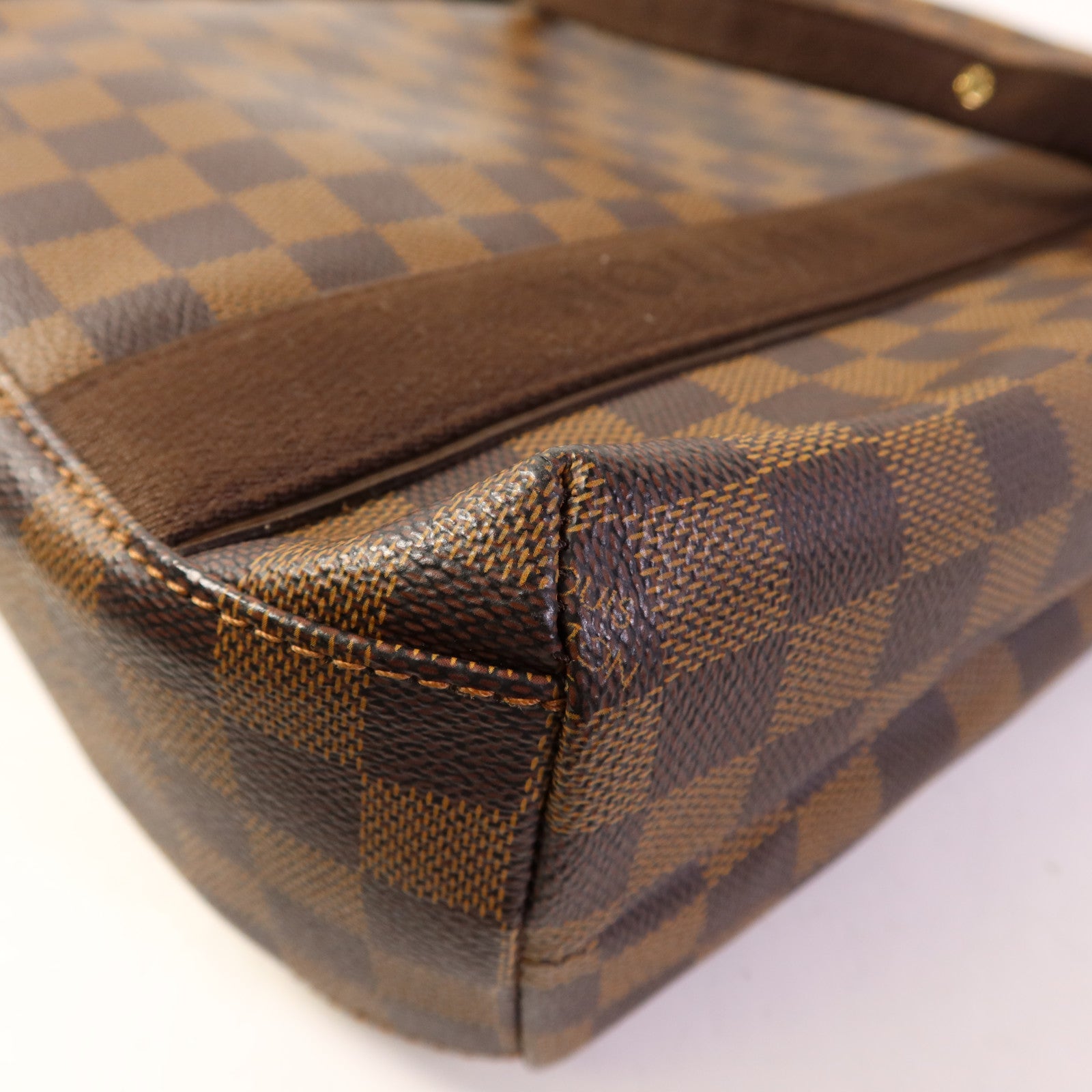 LOUIS VUITTON Damier Beaubourg金扣肩背袋/手挽袋棕色