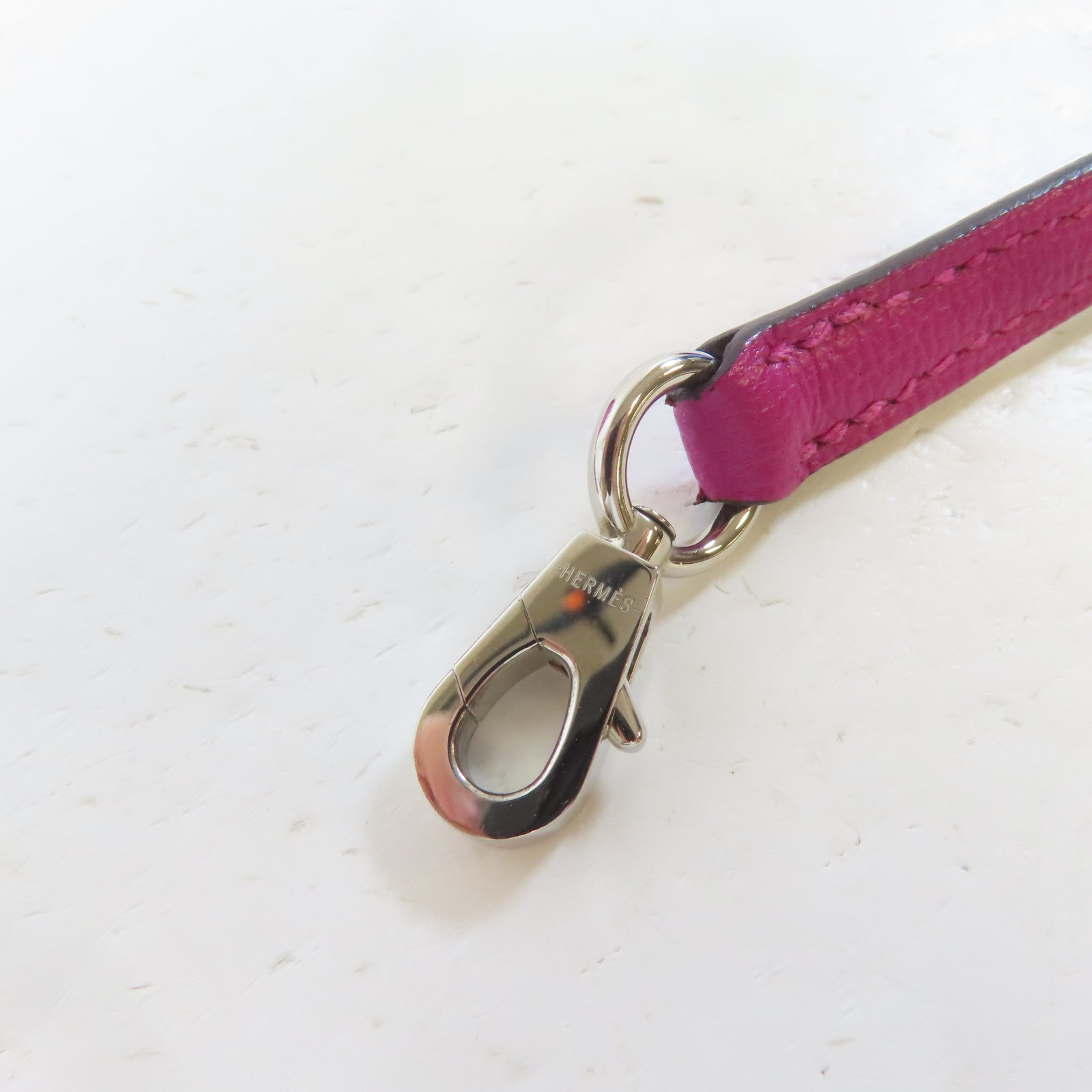 HERMES 【激減優惠】Chevre皮革Mini Bolide 1923銀扣手挽肩背兩用袋Rose Purple/桃紫色