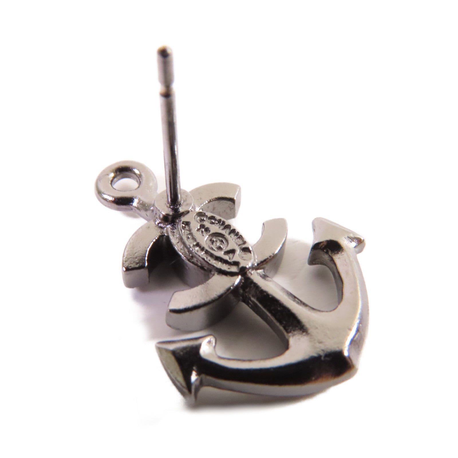 CHANEL 金屬CC Anchor Earrings耳環銀色