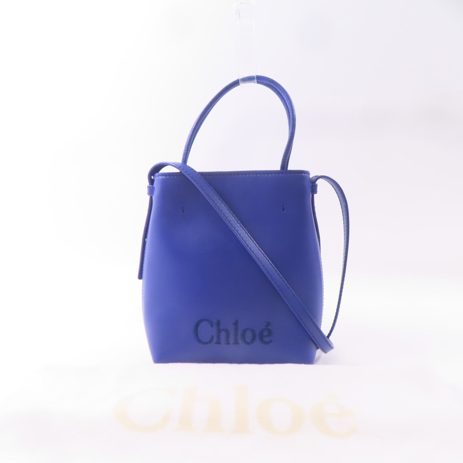 Chloe 牛皮皮革Shoulder Bag手挽肩背兩用袋藍色