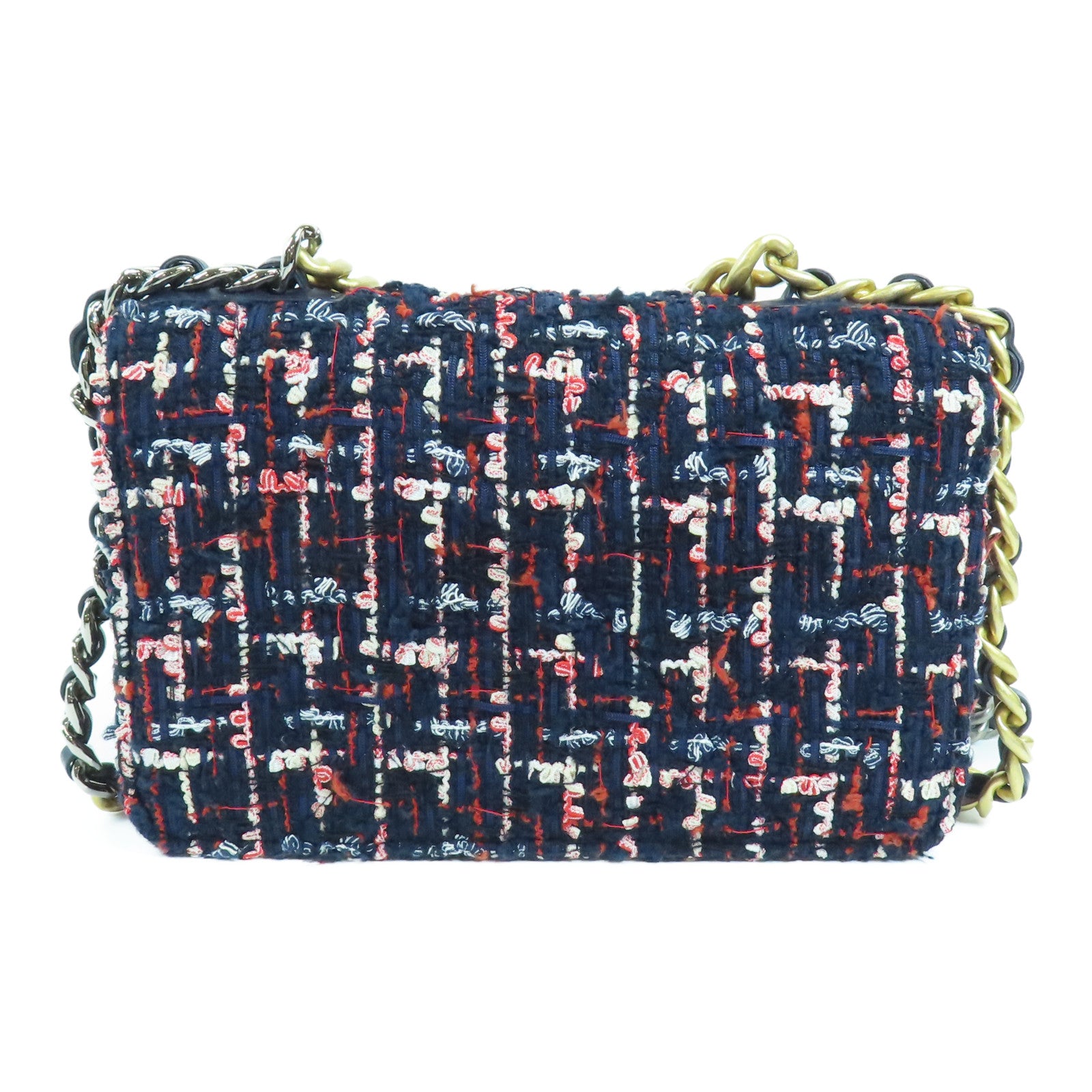 CHANEL Tweed 19 WOC金扣手挽肩背兩用袋