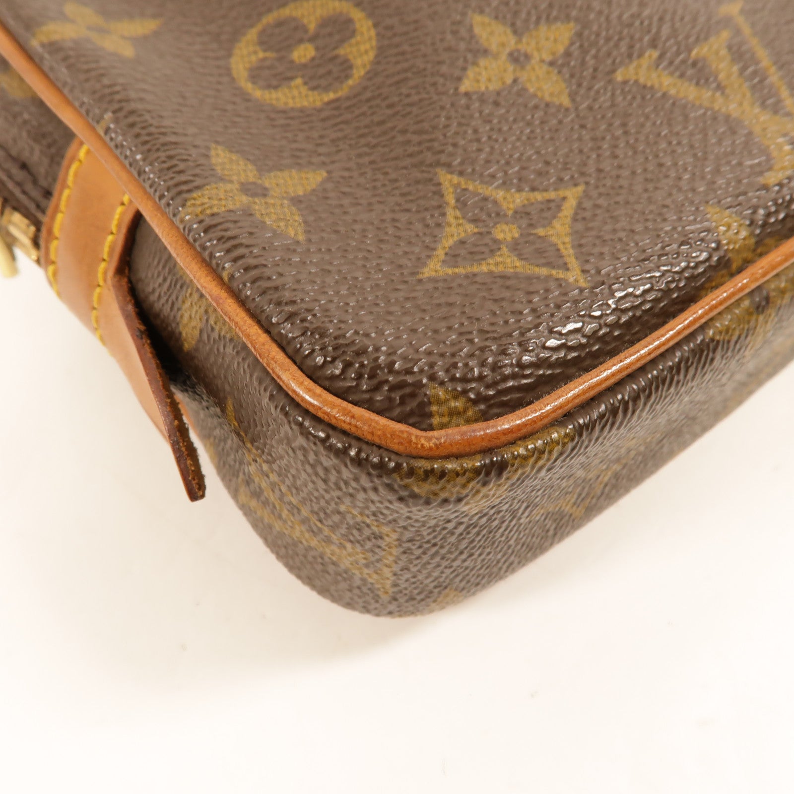 LOUIS VUITTON Monogram Marly Bandouliere金扣肩背袋棕色