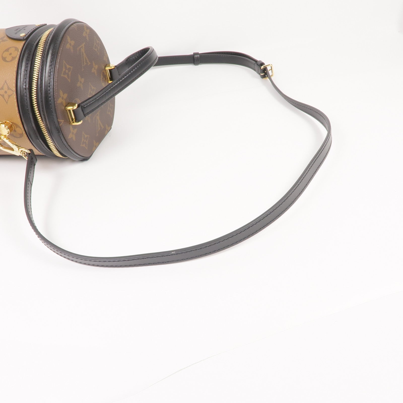 LOUIS VUITTON Monogram Reverse Cannes金扣手挽肩背兩用袋