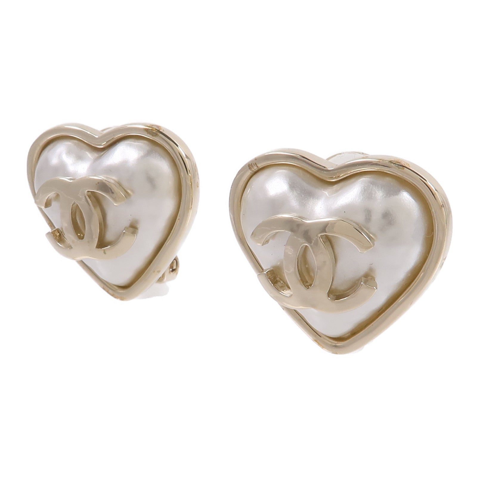CHANEL 金屬Heart Clip On Earrings耳環