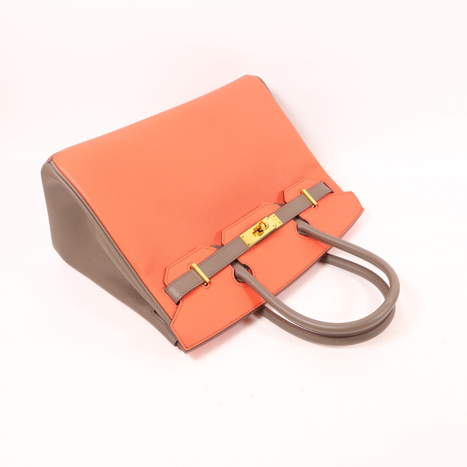 HERMES Epsom皮革Birkin 30金扣手挽袋