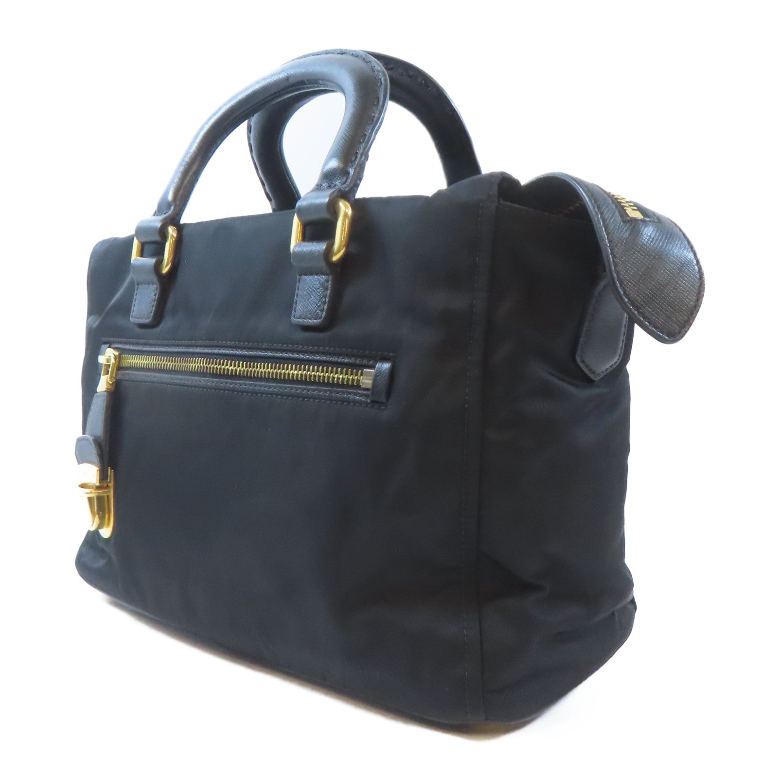 PRADA 【激減優惠】尼龍2 Way Shoulder Bag金扣手挽肩背兩用袋黑色