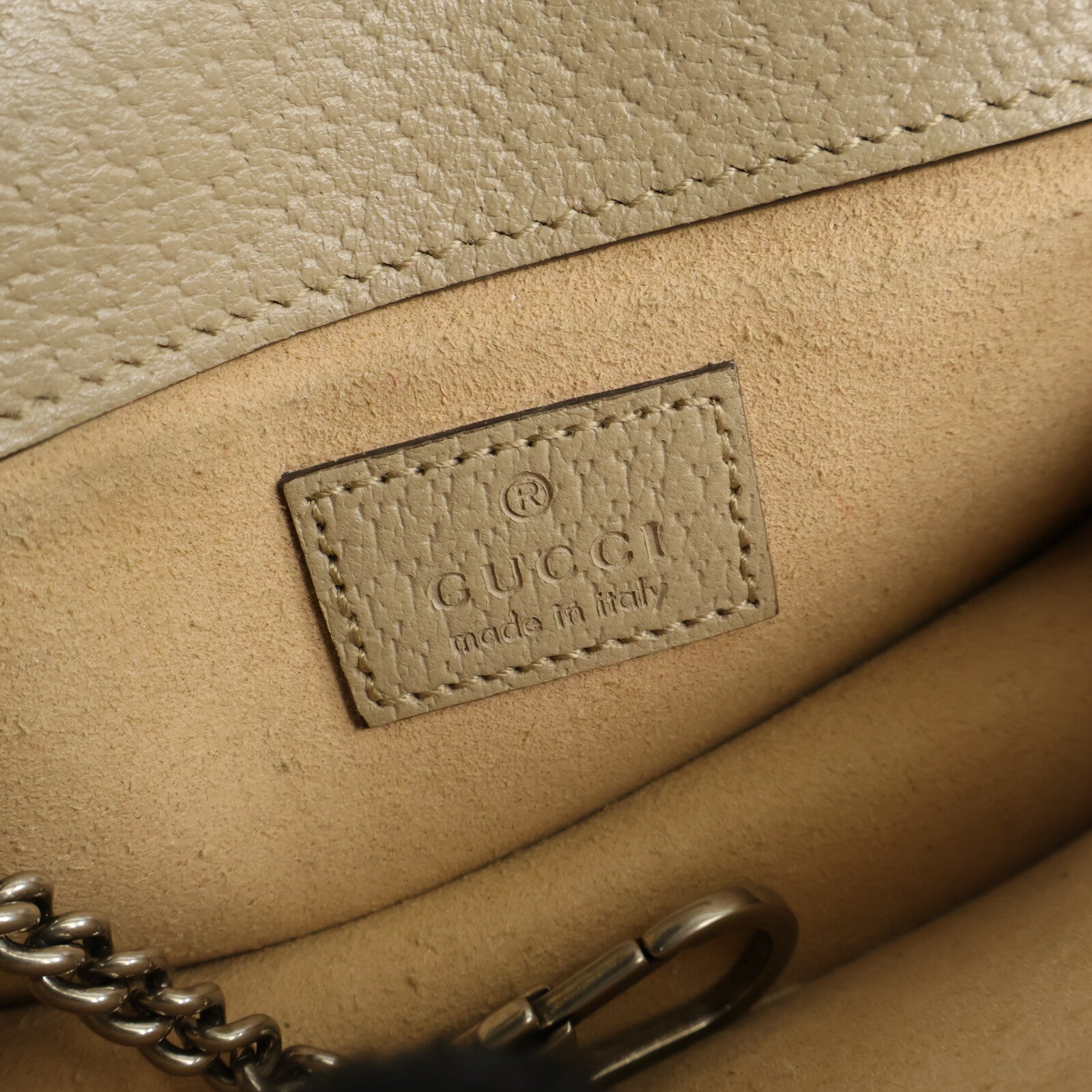 GUCCI 塗層帆布Dionysus Super Mini Bag鏈帶肩背袋