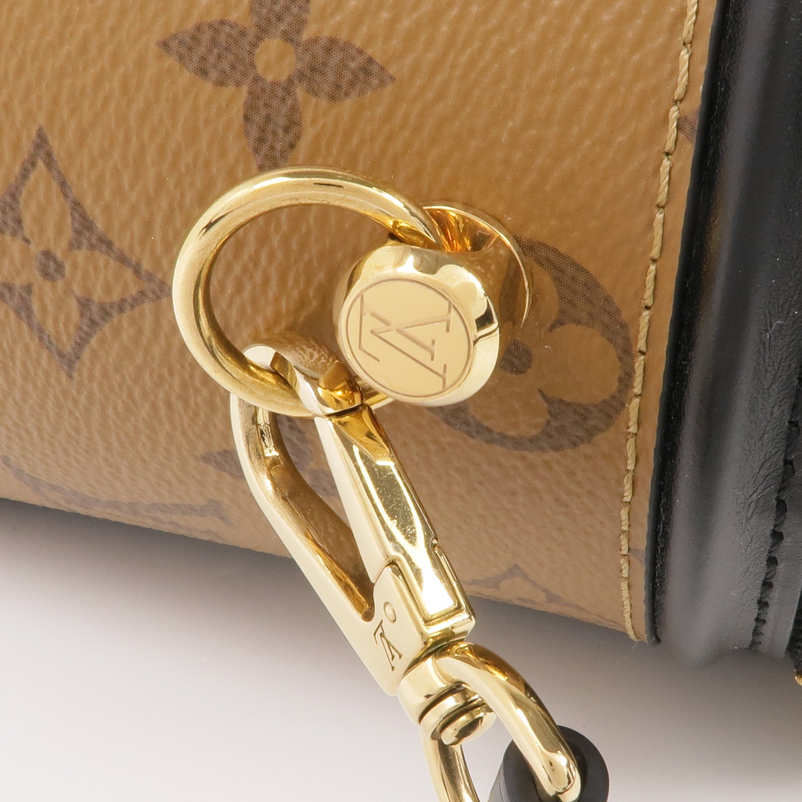LOUIS VUITTON Monogram Reverse Cannes金扣手挽肩背兩用袋