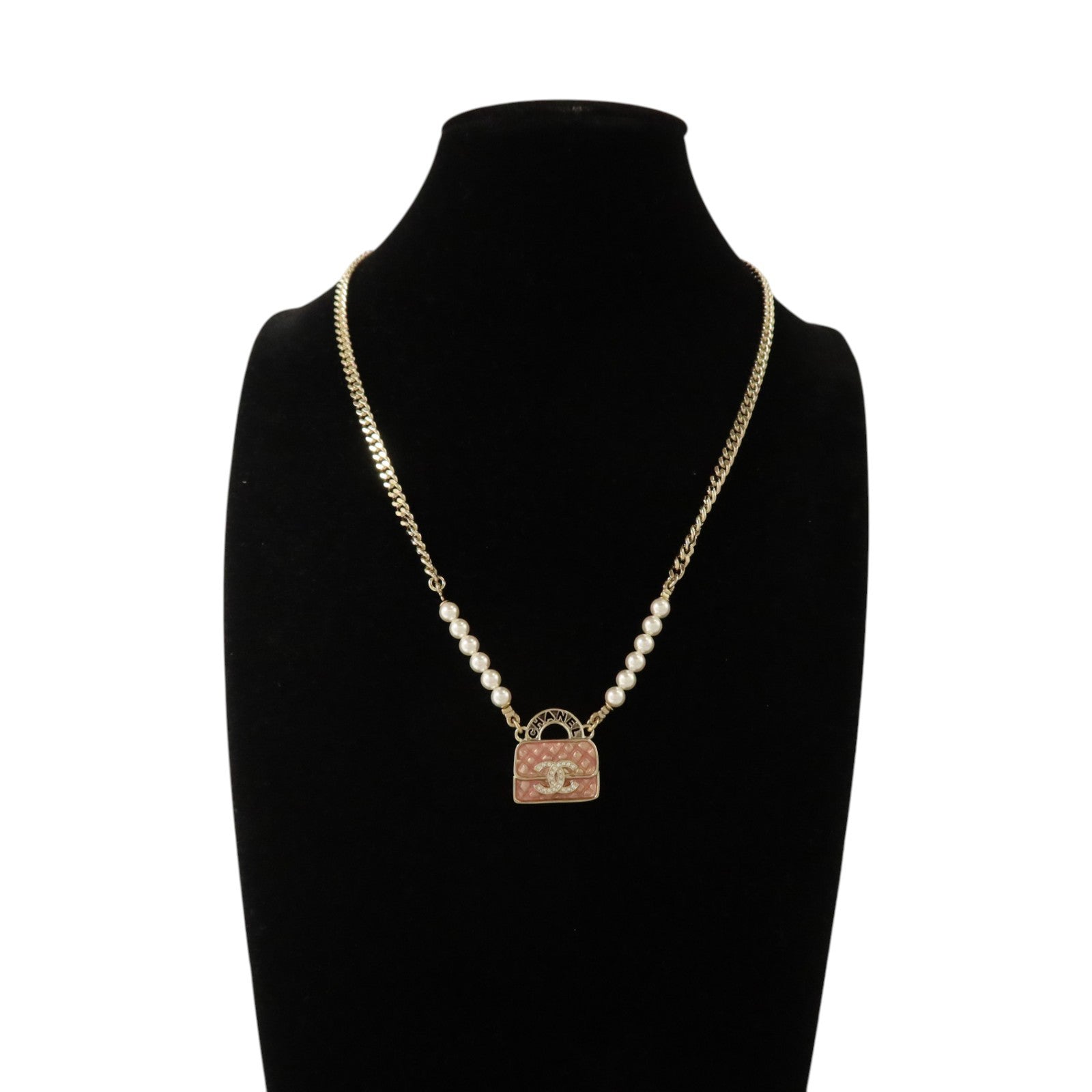 CHANEL 金屬/PVC Necklace金扣項鏈