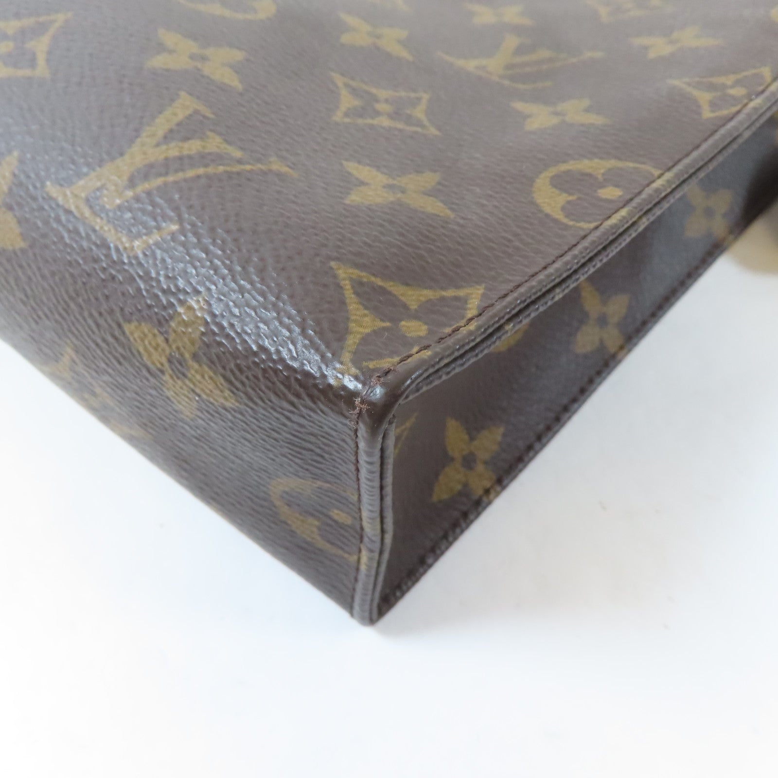 LOUIS VUITTON Monogram Toiletry Pouch金扣小袋啡色
