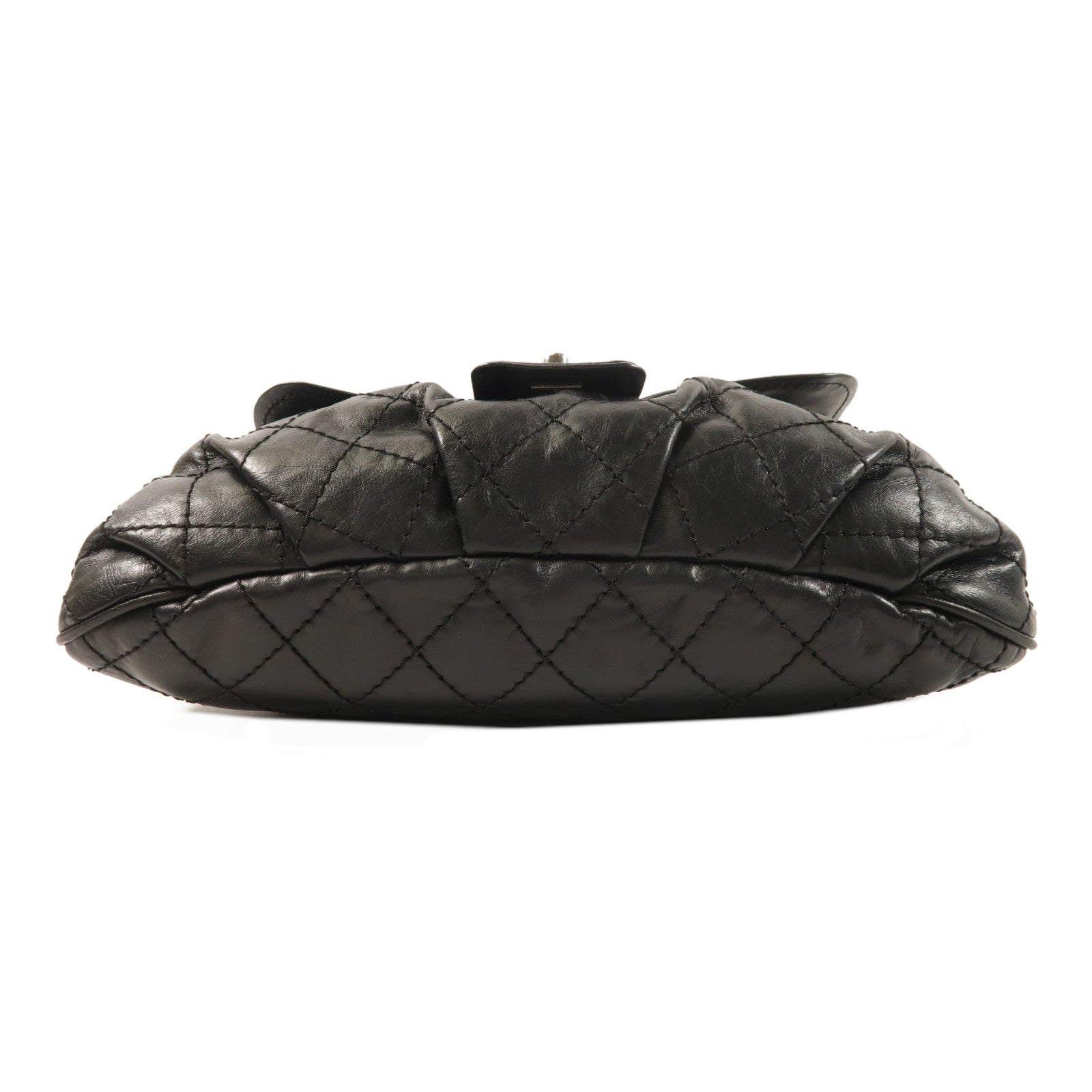 CHANEL 牛皮皮革Chain Shoulder銀扣鏈帶肩背袋