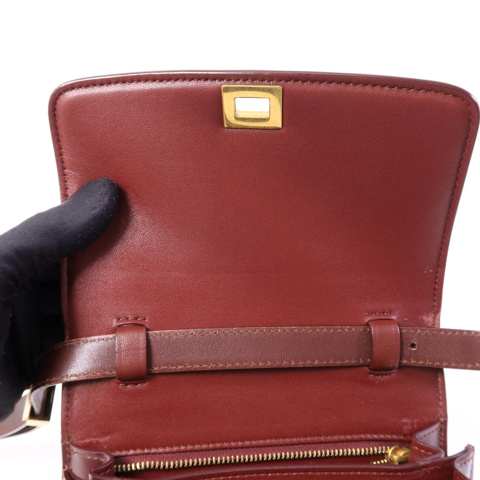CELINE 牛皮皮革Mini Classic Box肩背袋