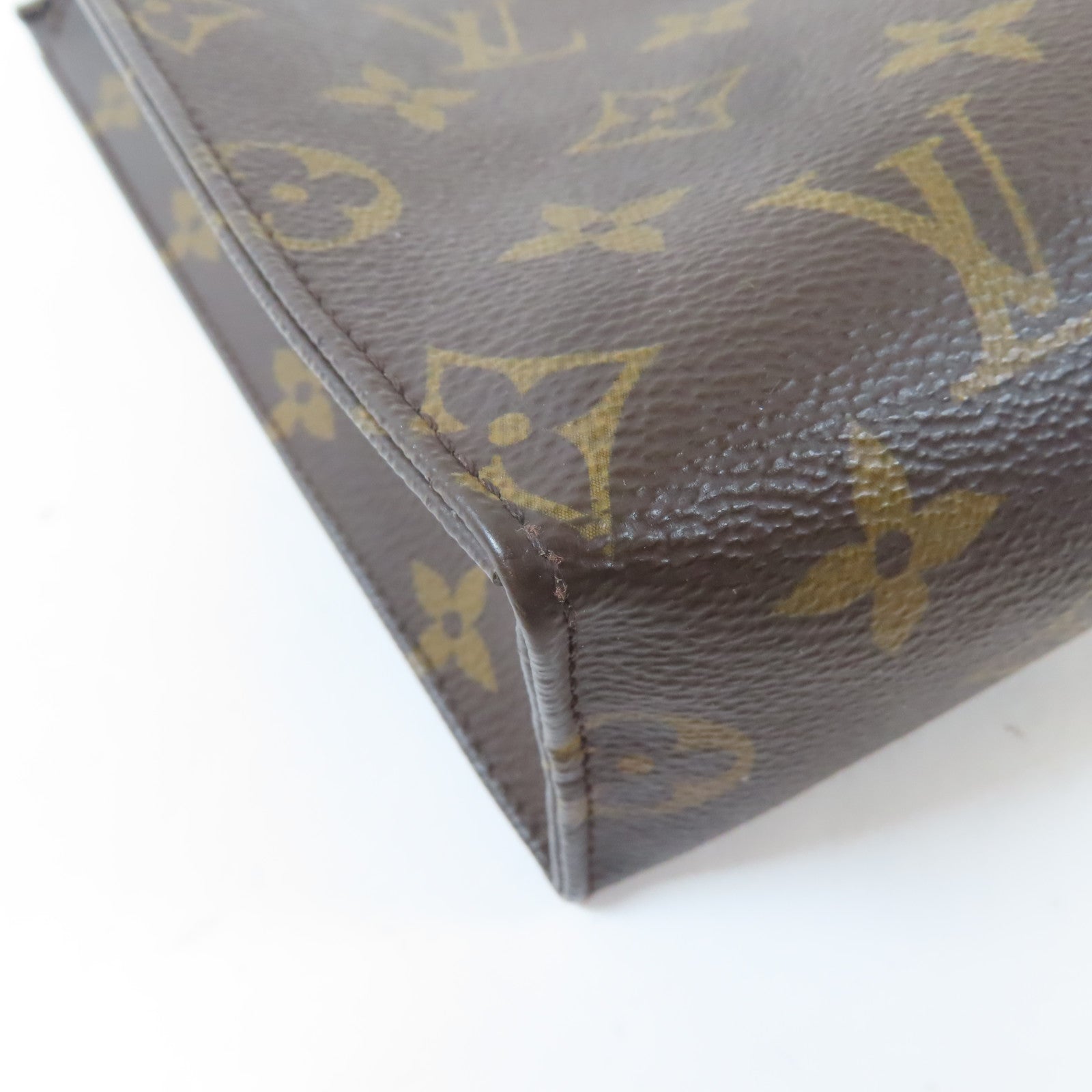 LOUIS VUITTON Monogram Toiletry Pouch金扣小袋啡色