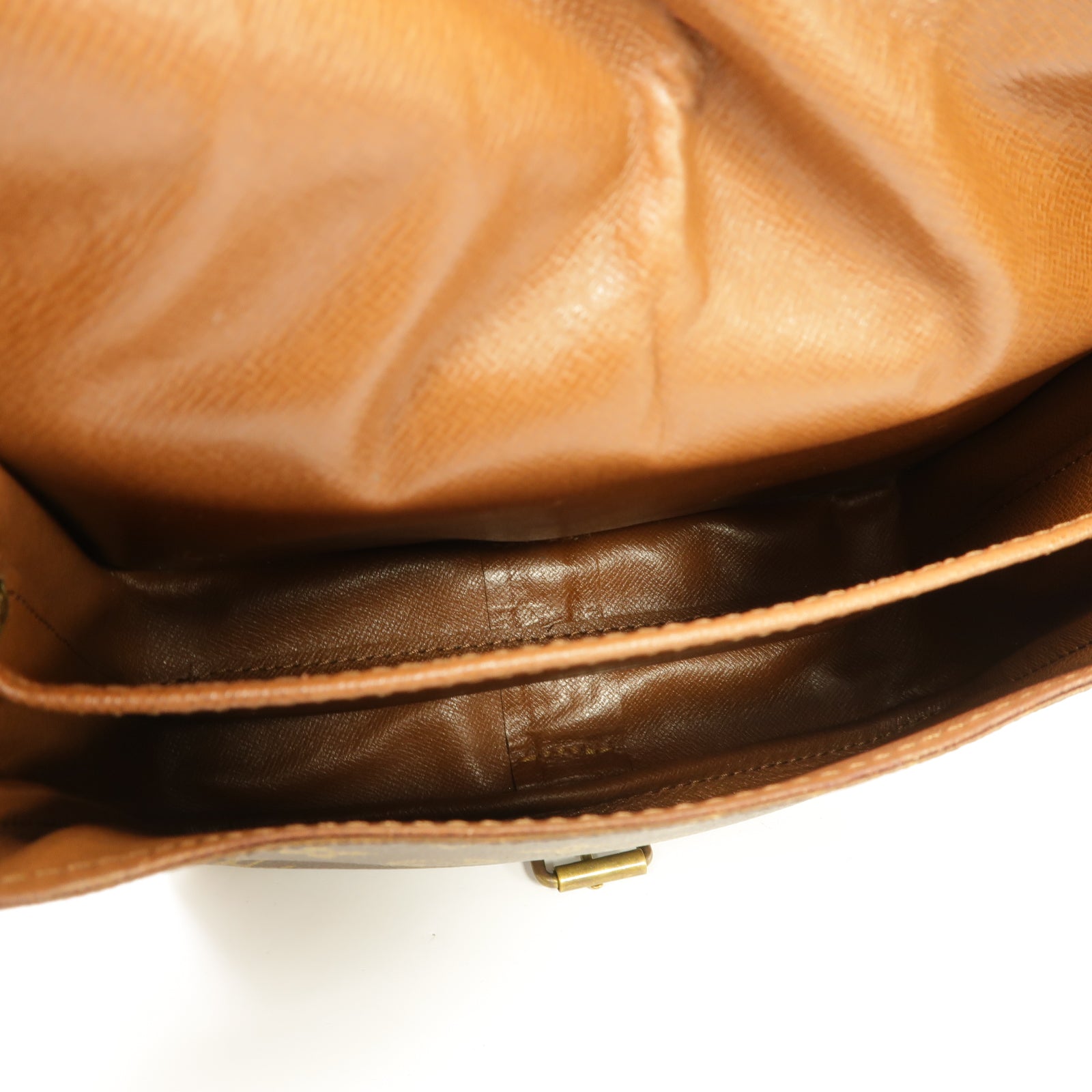 LOUIS VUITTON Monogram Cartouchiere金扣肩背袋棕色