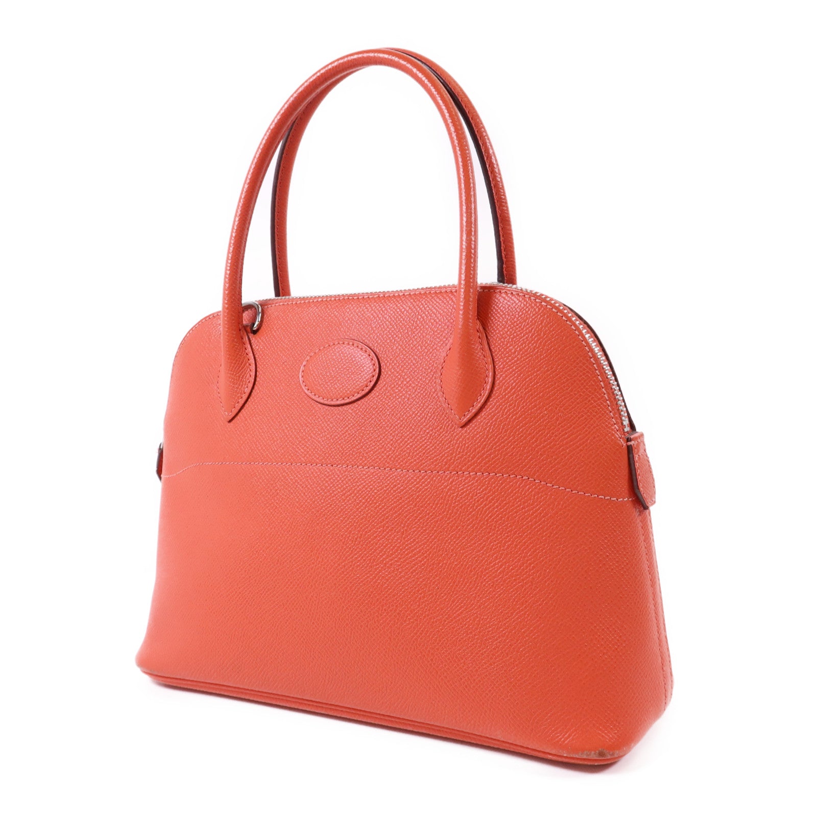 HERMES Epsom皮革Bolide 27銀扣手挽肩背兩用袋Rose Jaipur