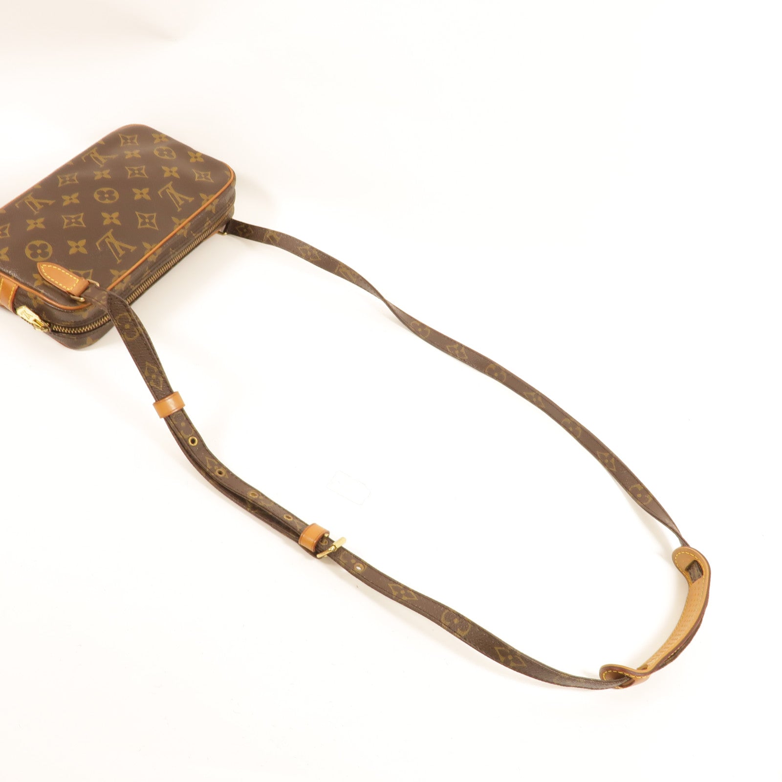 LOUIS VUITTON Monogram Marly Bandouliere金扣肩背袋棕色