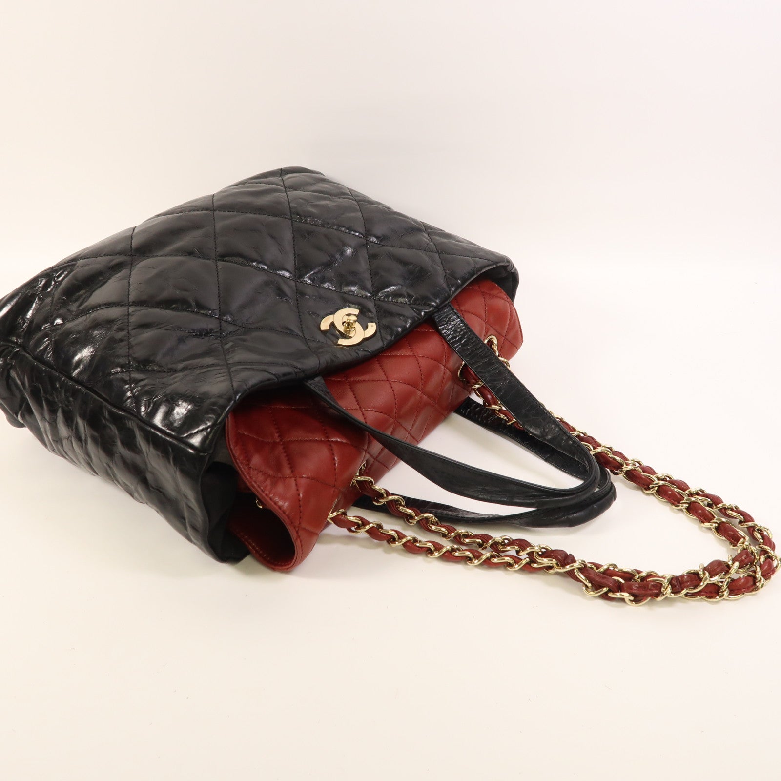 CHANEL 牛皮皮革/羊皮皮革Classic Portobello Tote金扣手挽肩背兩用袋