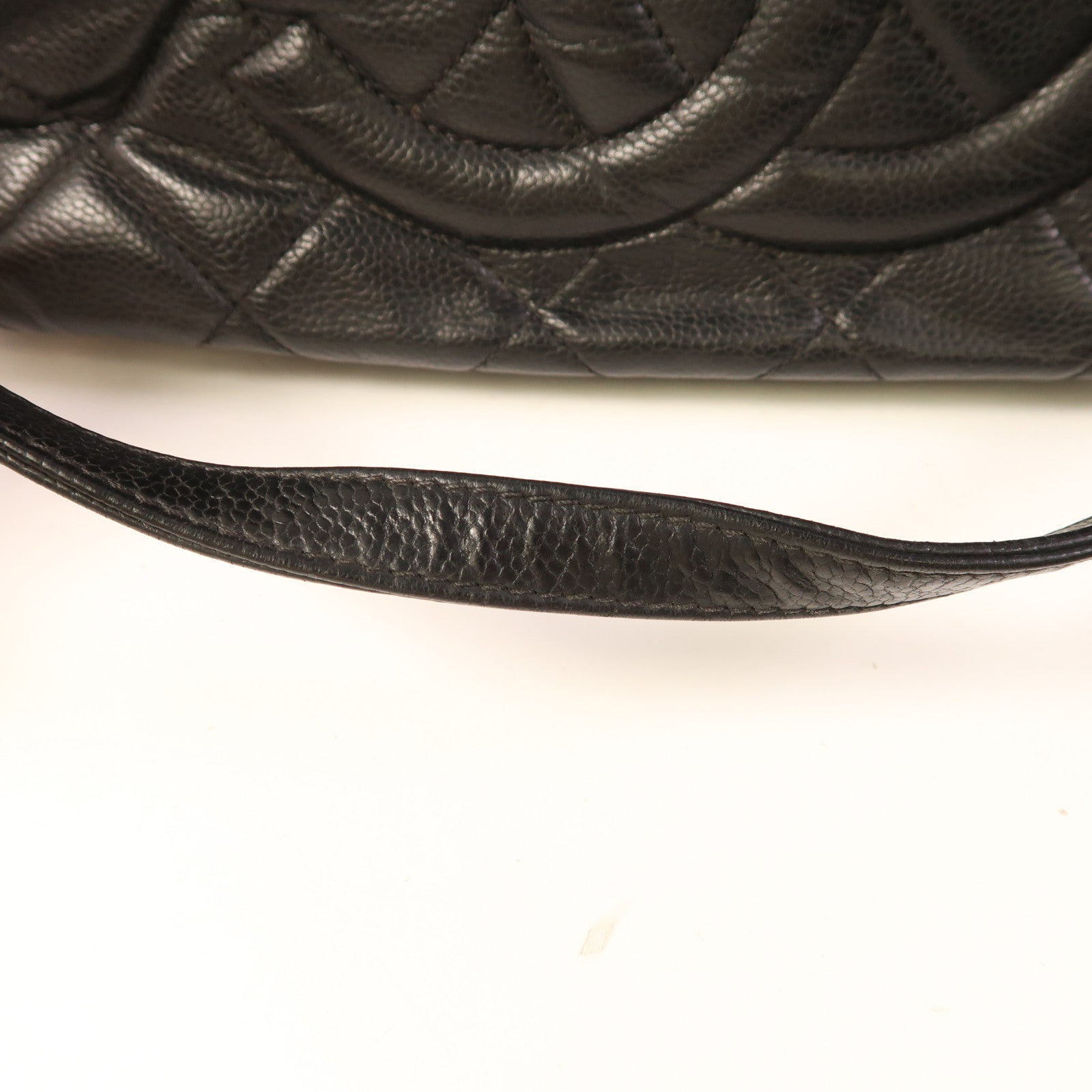 CHANEL 牛皮皮革Shoulder Bag銀扣鏈帶肩背袋