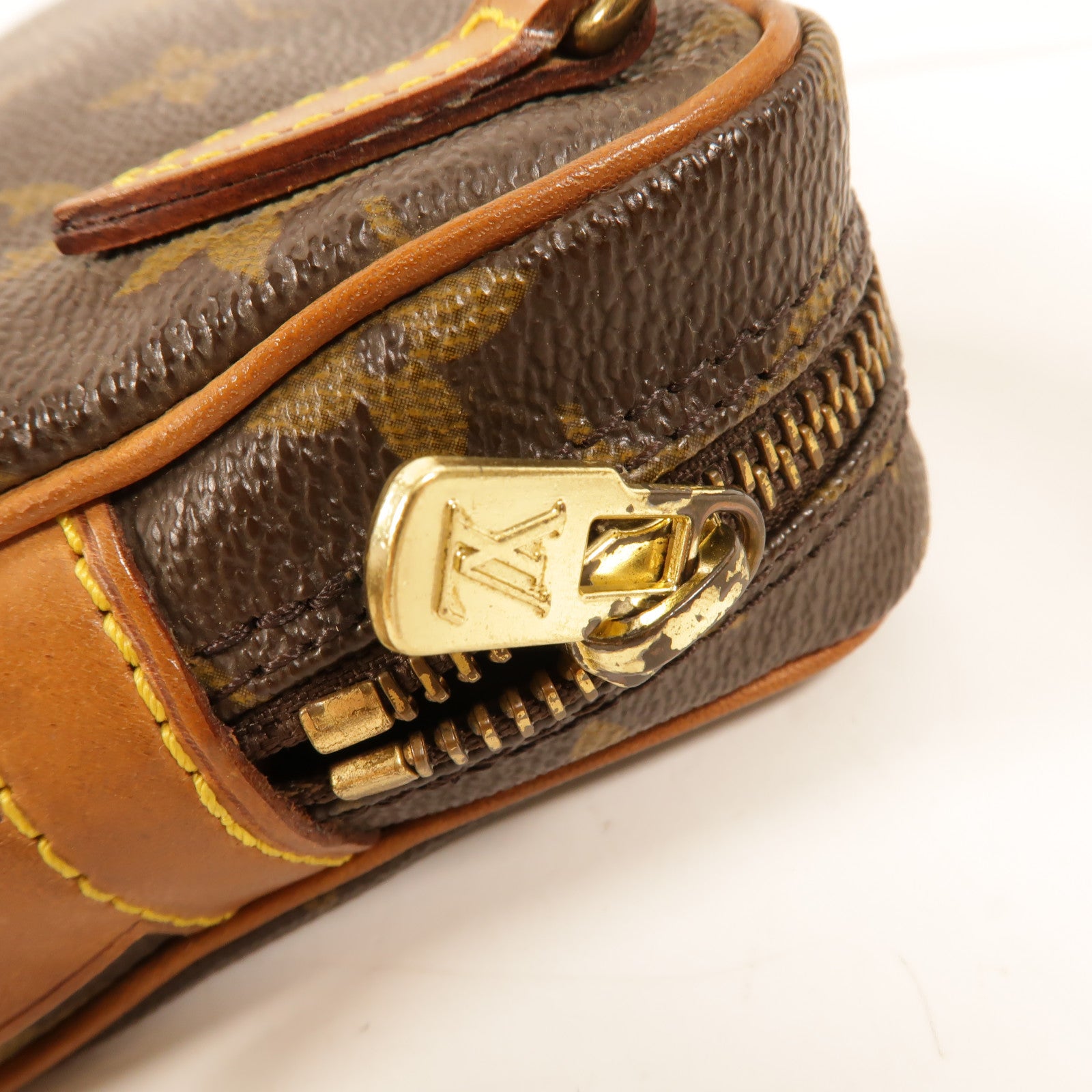 LOUIS VUITTON Monogram Marly Bandouliere金扣肩背袋棕色