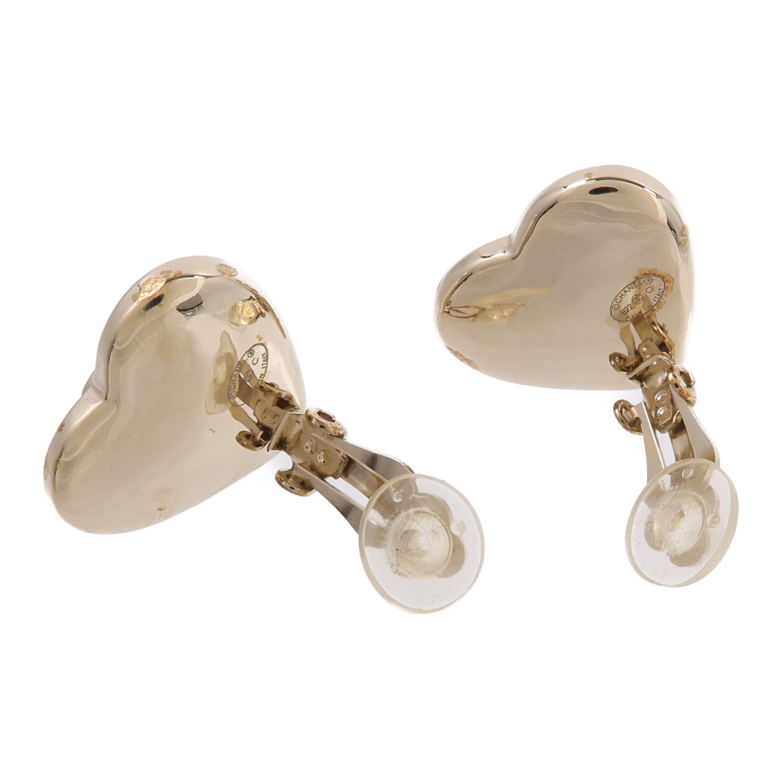 CHANEL 金屬Heart Clip On Earrings耳環