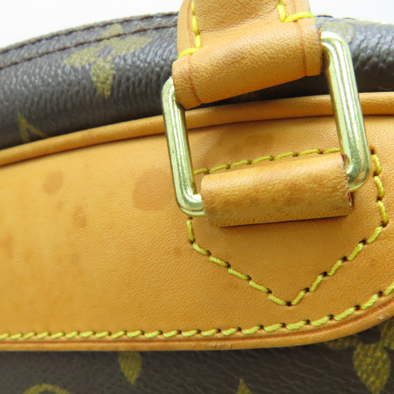 LOUIS VUITTON Monogram Trouville Hand Bag金扣手挽袋啡色