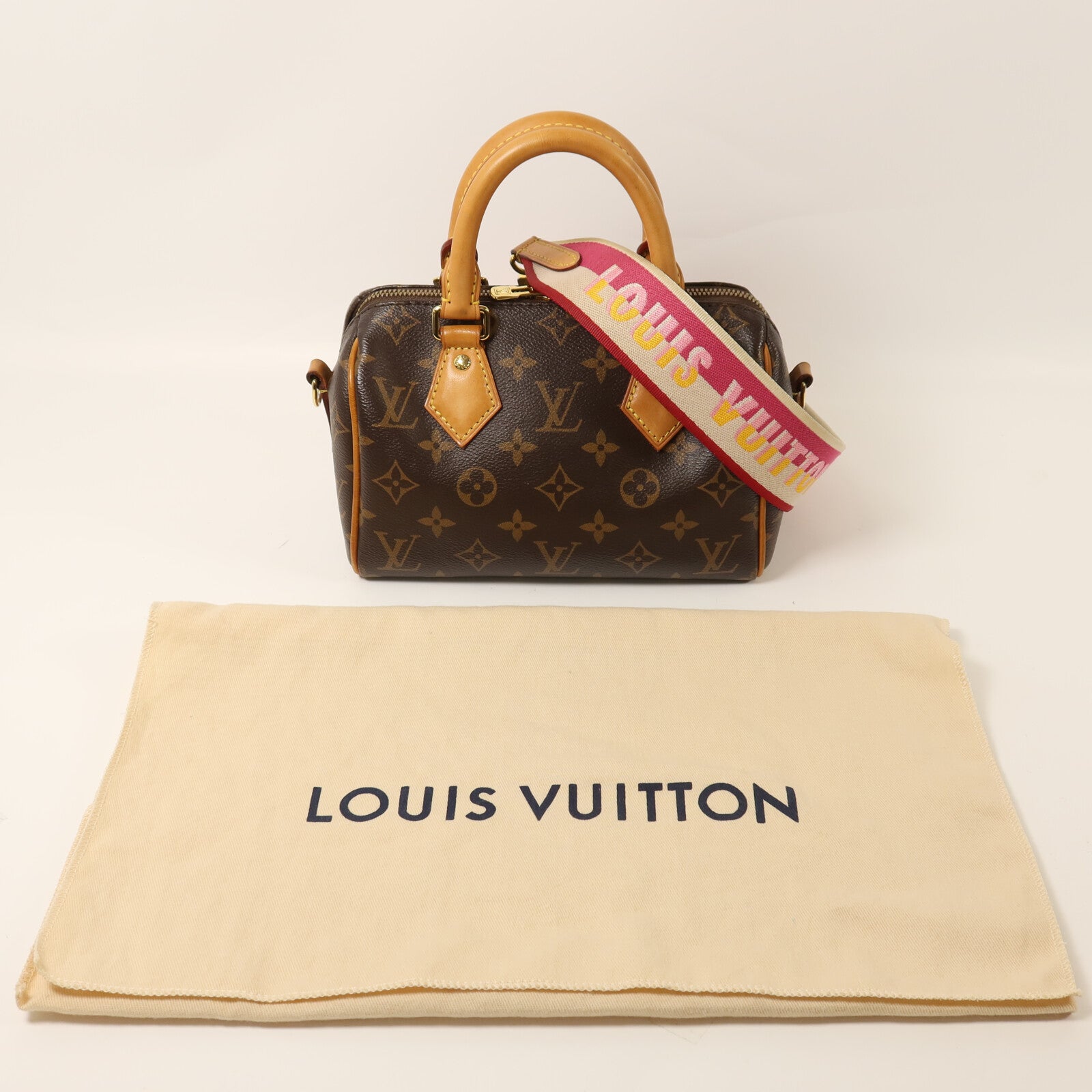 LOUIS VUITTON Monogram Speedy Bandouliere 20金扣手挽肩背兩用袋