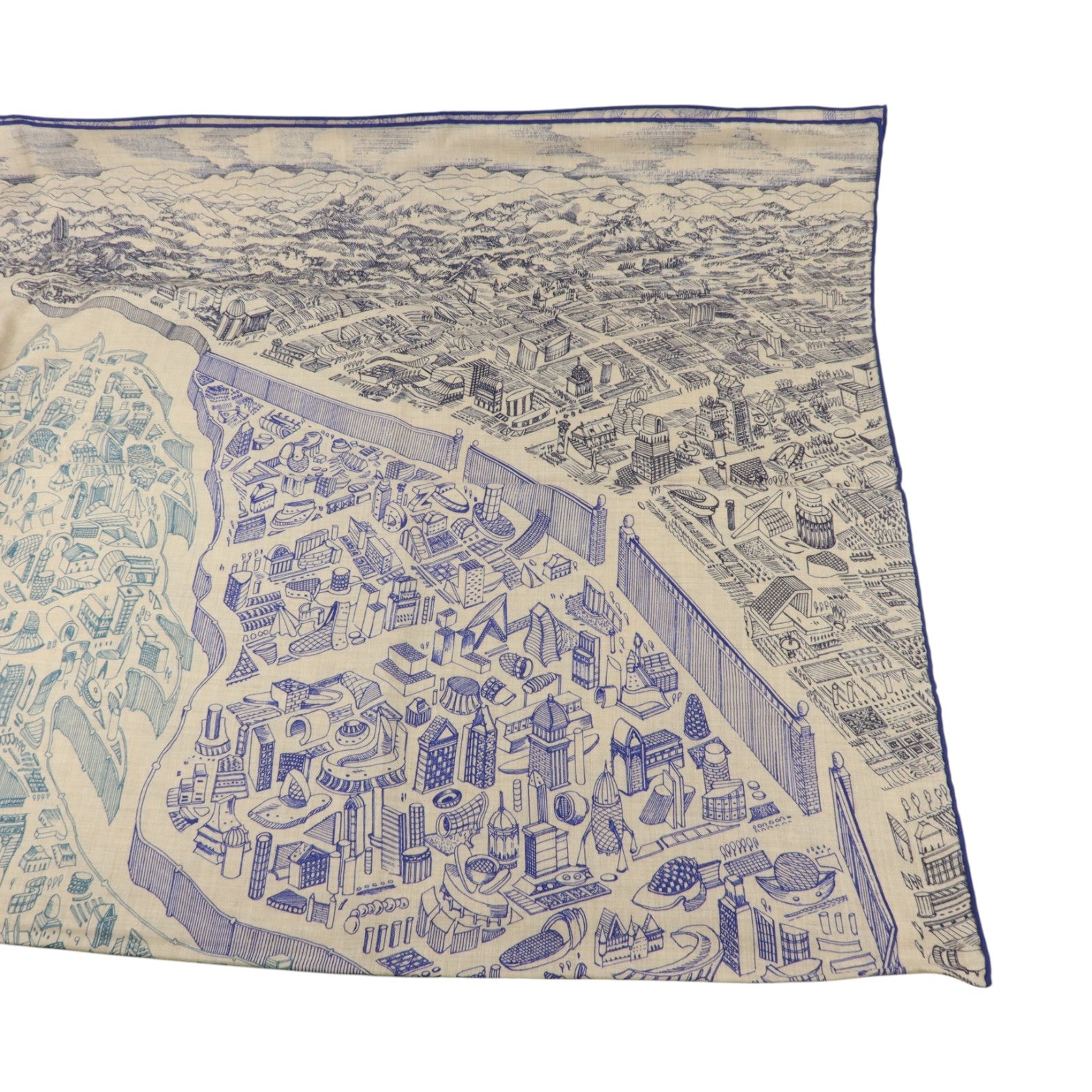 HERMES 羊絨/絲質Scarf 140X140絲巾