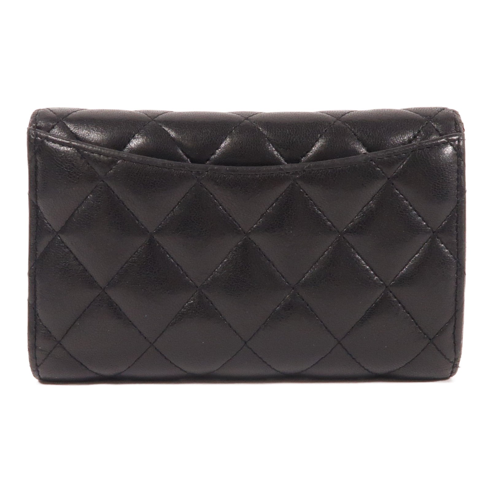 CHANEL 羊皮皮革Wallet金扣錢包