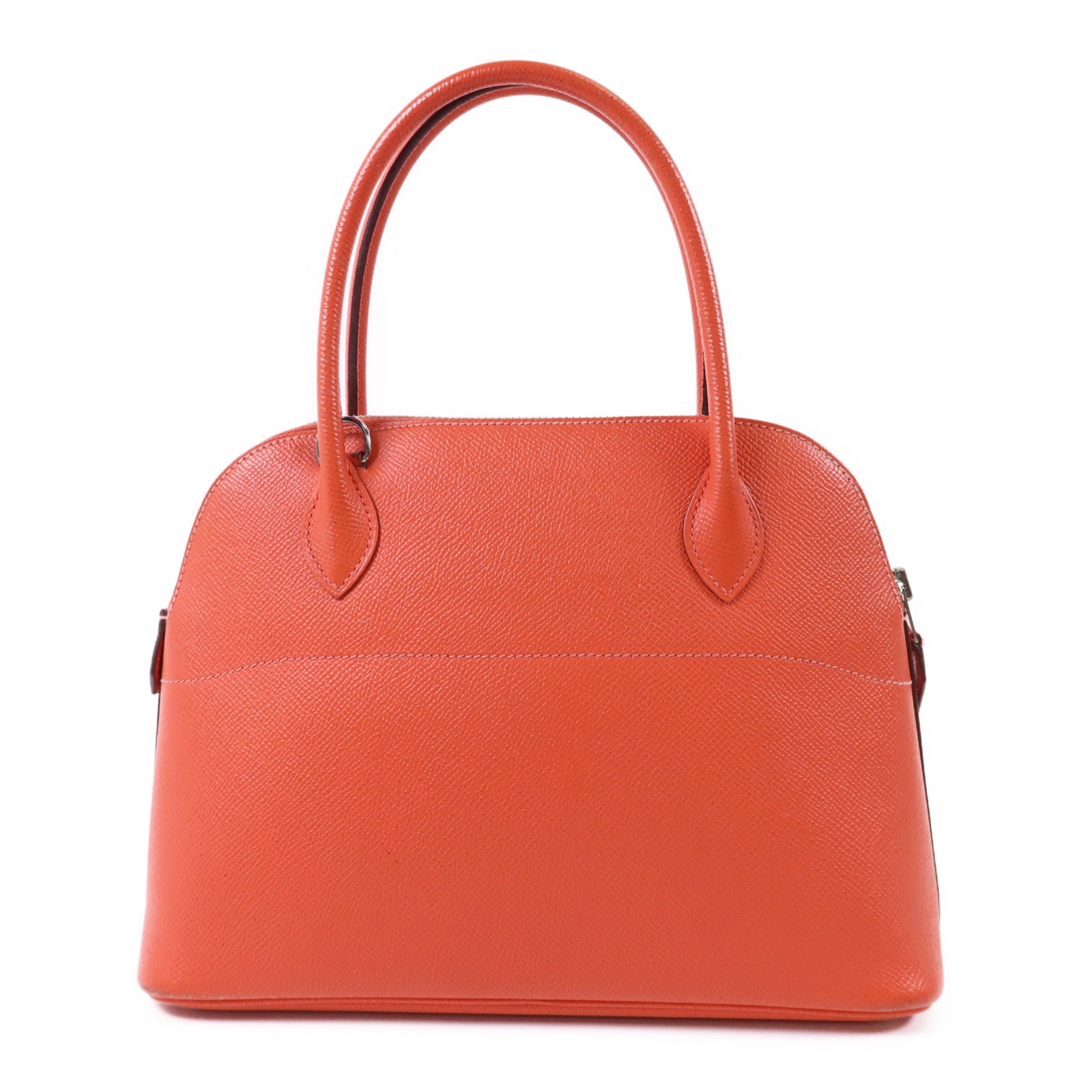 HERMES Epsom皮革Bolide 27銀扣手挽肩背兩用袋Rose Jaipur