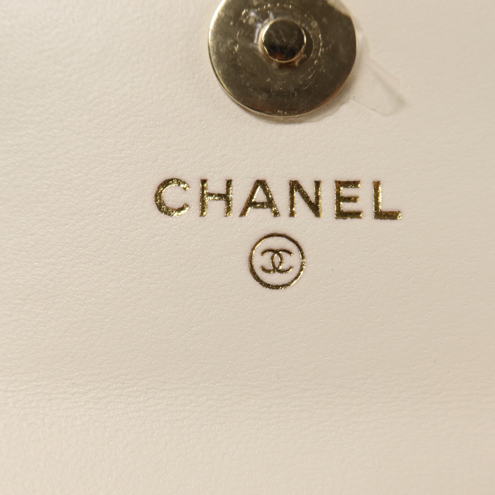 CHANEL 牛皮皮革Flap Card Holder Chain鏈帶肩背袋