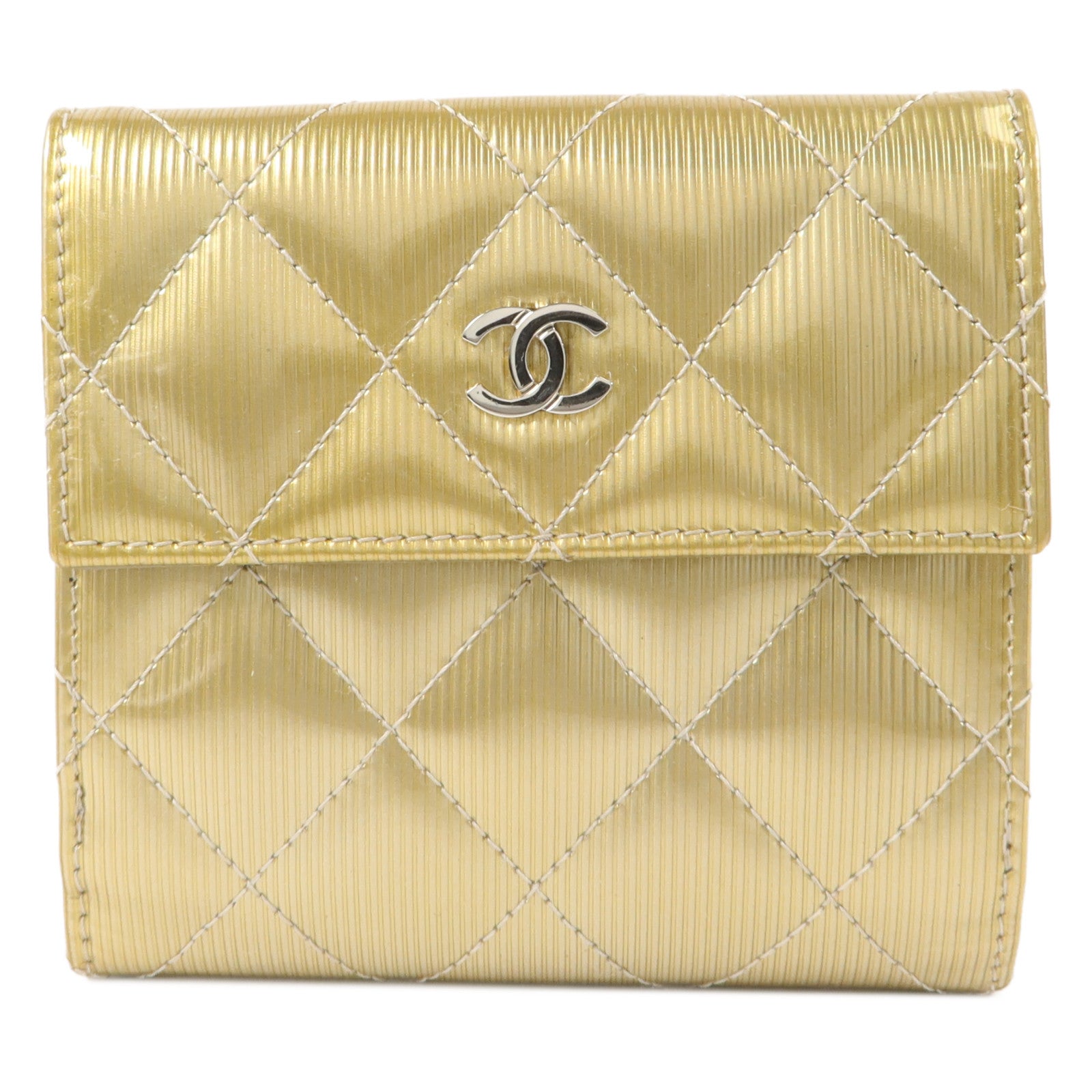 CHANEL 漆皮皮革Bifold Wallet錢包