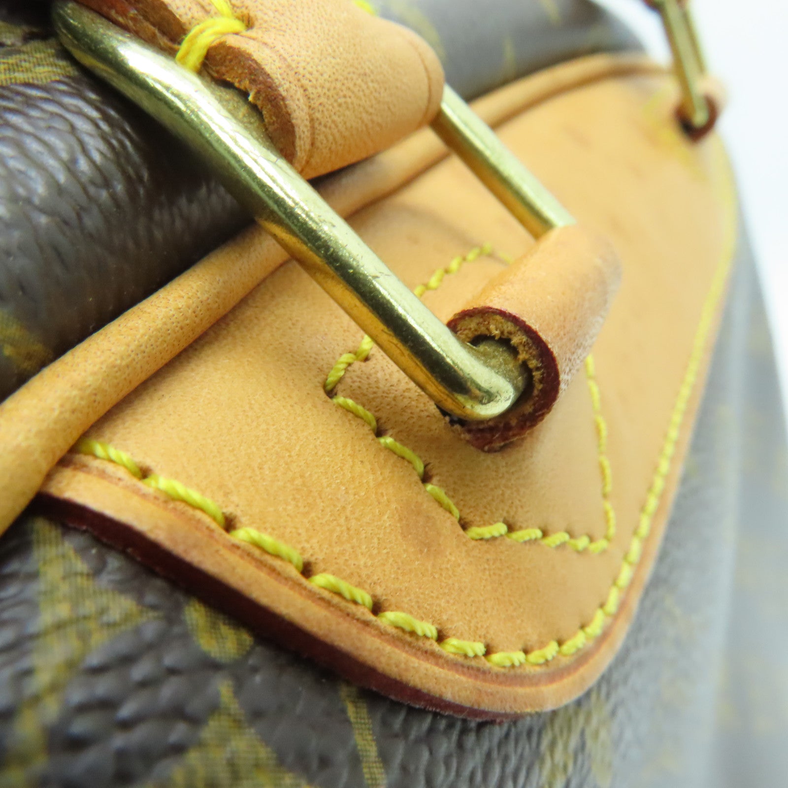 LOUIS VUITTON Monogram Trouville Hand Bag金扣手挽袋啡色